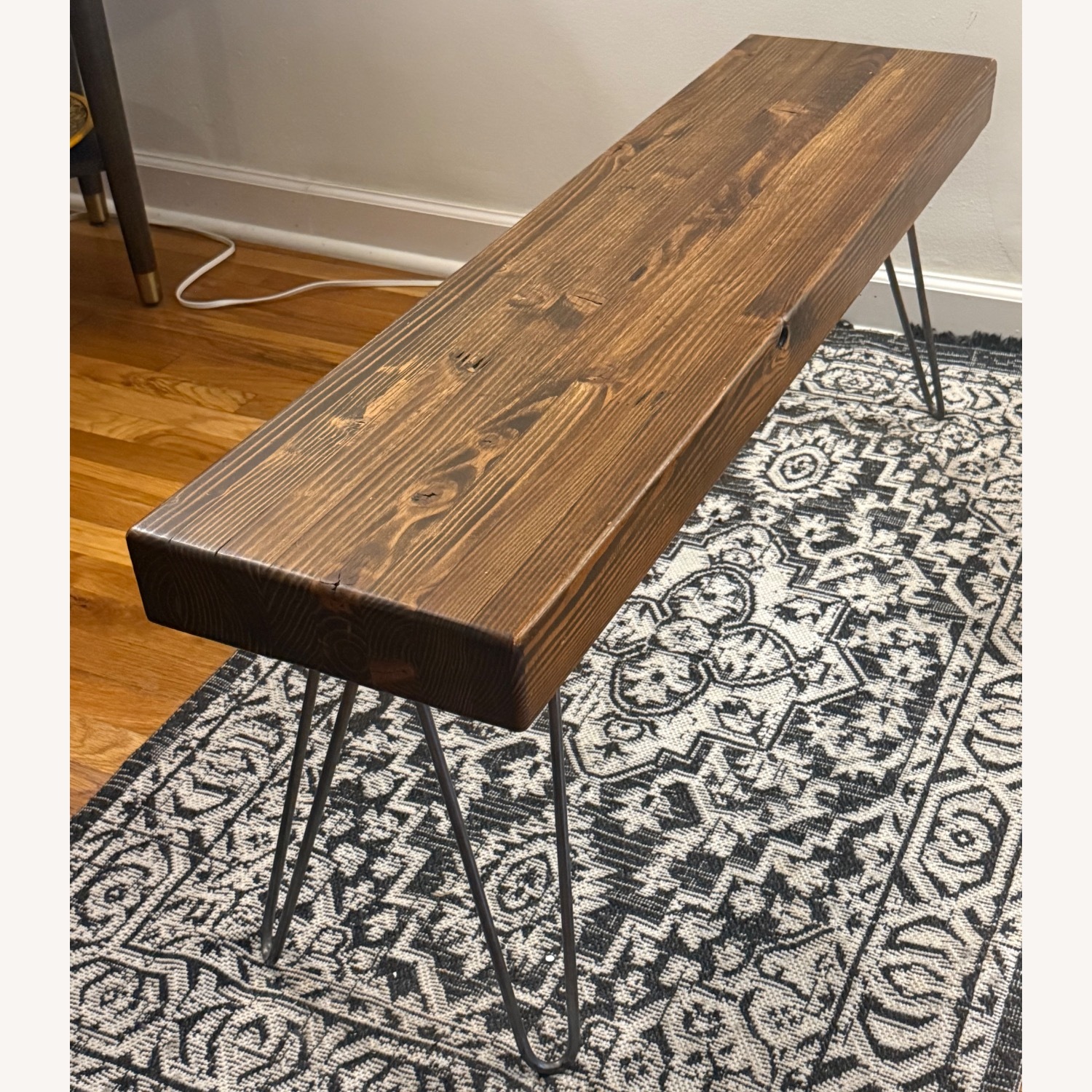 Vintage/Antique Finds Dark Brown Wood Bench - image-3