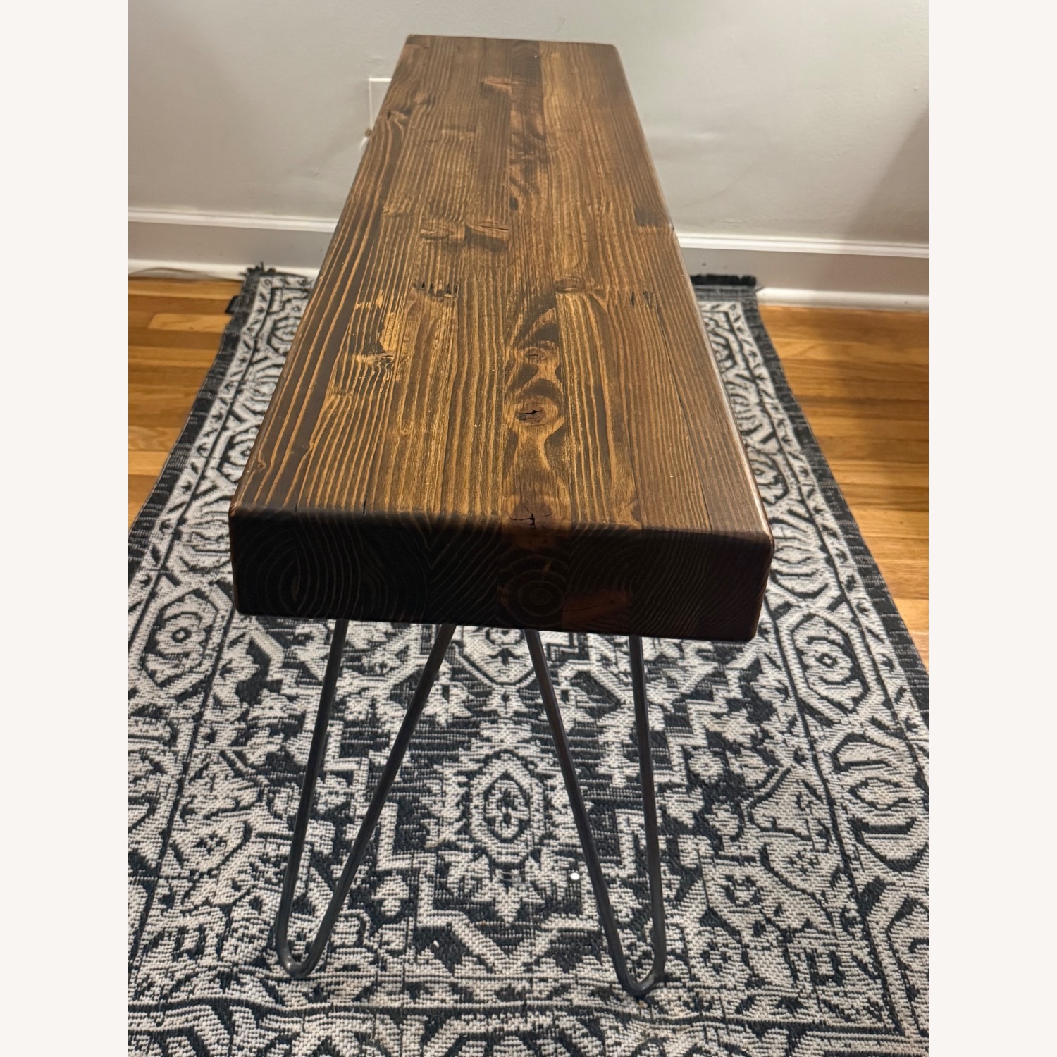 Vintage/Antique Finds Dark Brown Wood Bench - image-5