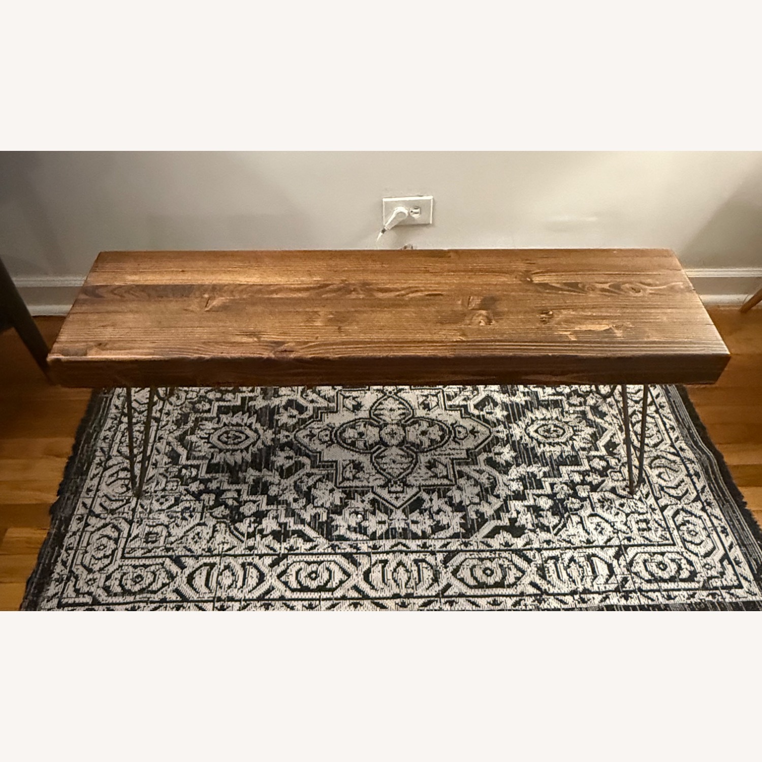 Vintage/Antique Finds Dark Brown Wood Bench - image-2