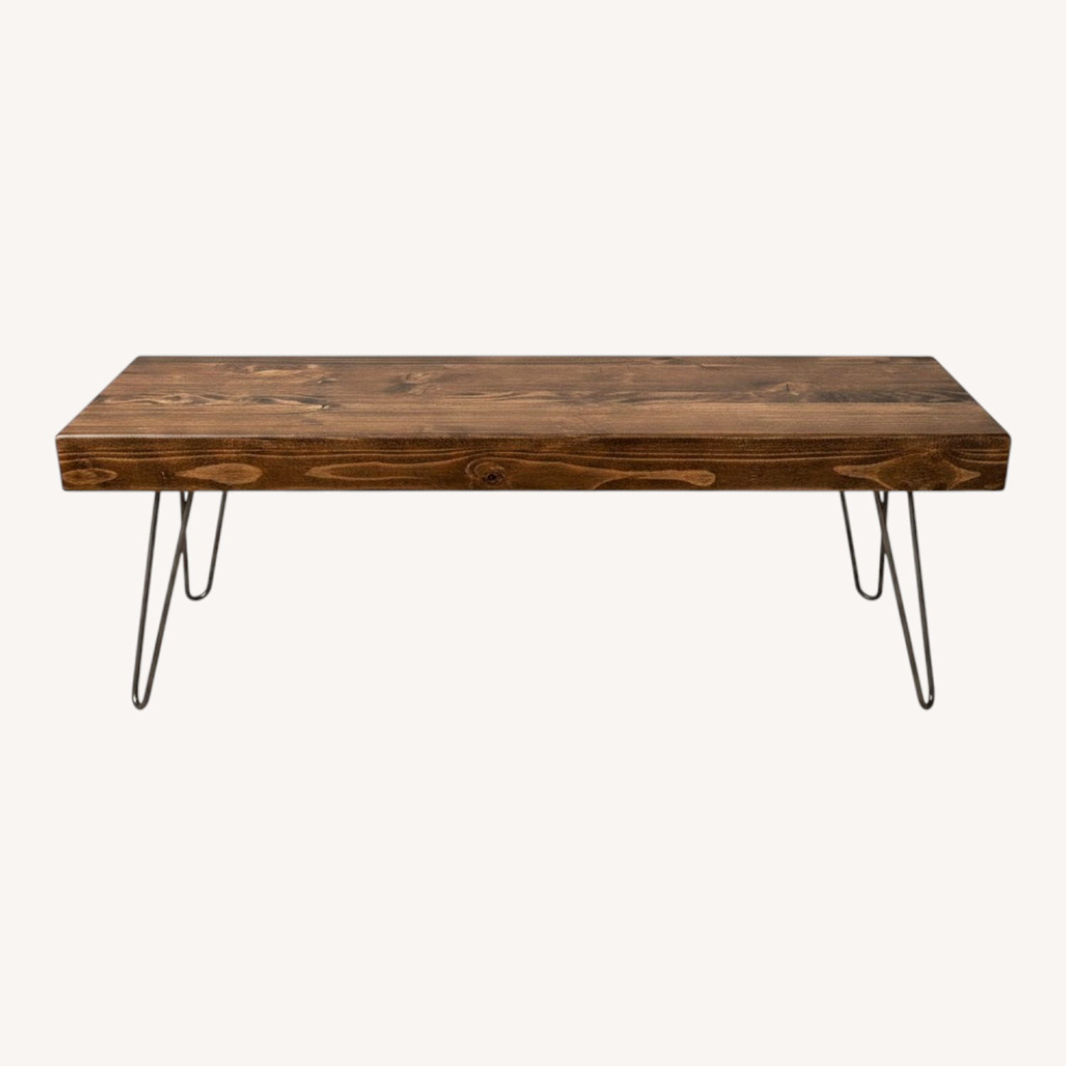 Vintage/Antique Finds Dark Brown Wood Bench - image-0