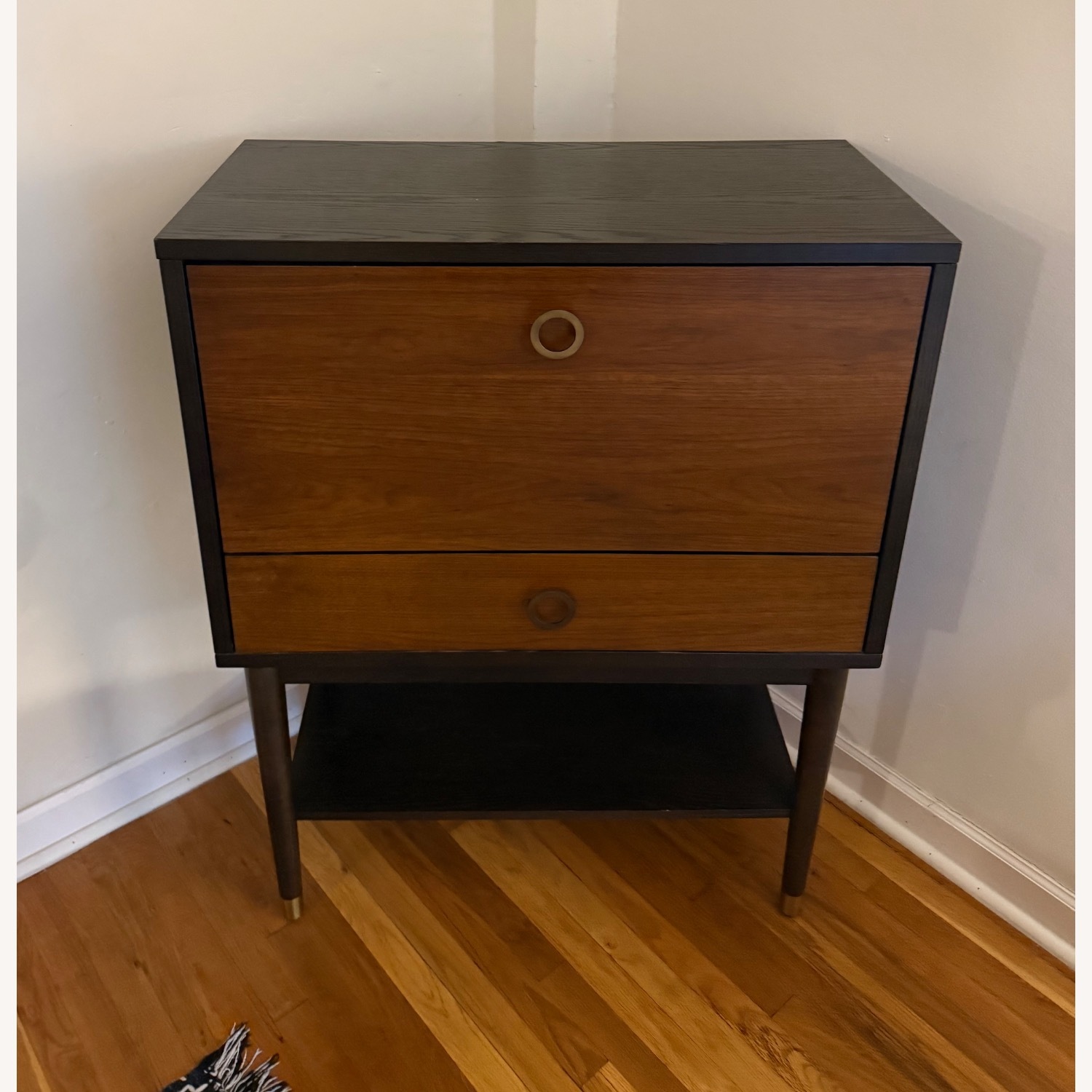 Dark Brown Wood Bar Cart - image-2