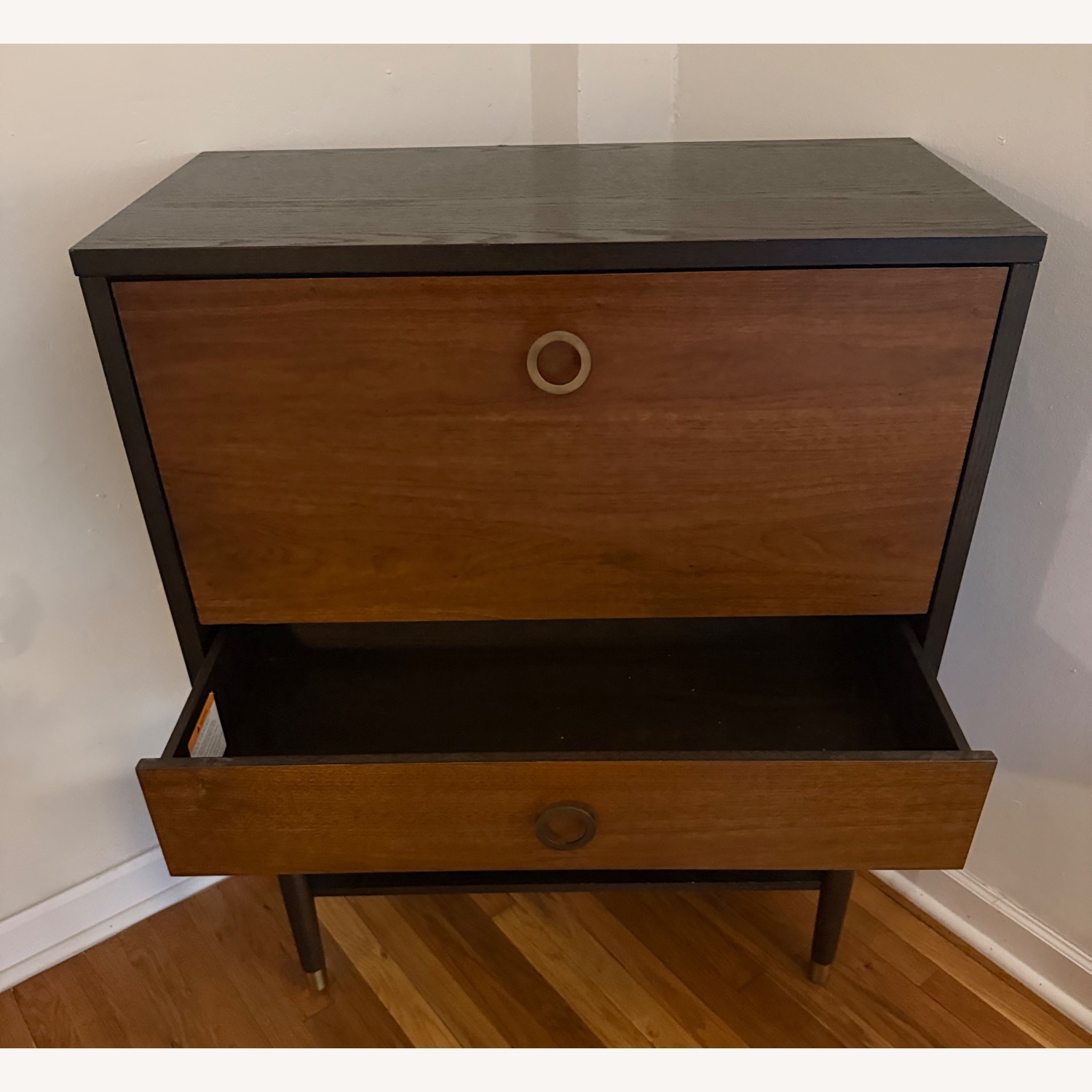 Dark Brown Wood Bar Cart - image-7