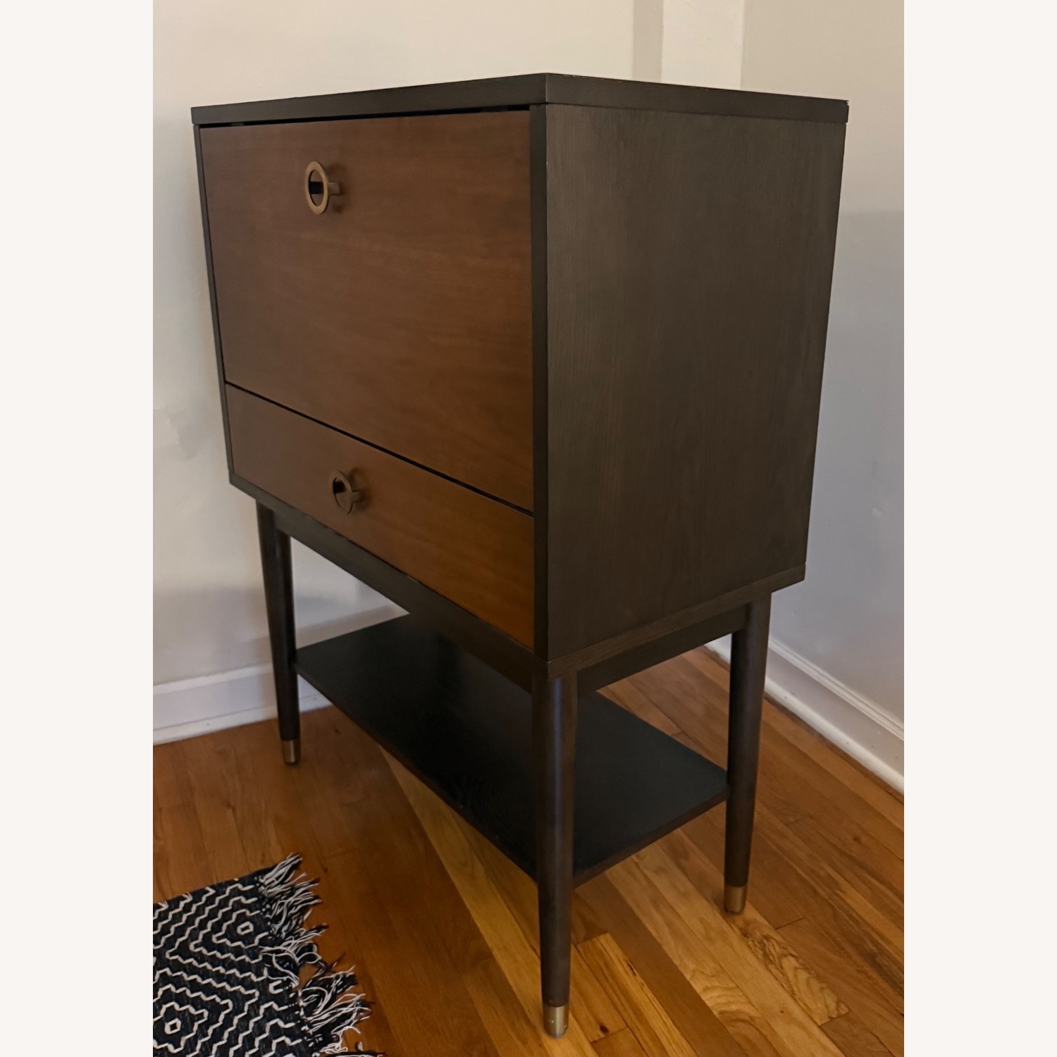 Dark Brown Wood Bar Cart - image-3