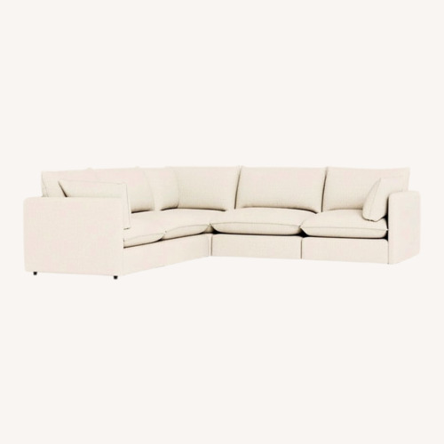 Used ABC Carpet and Home Montauk White 3+ Piece Sectional for sale on AptDeco