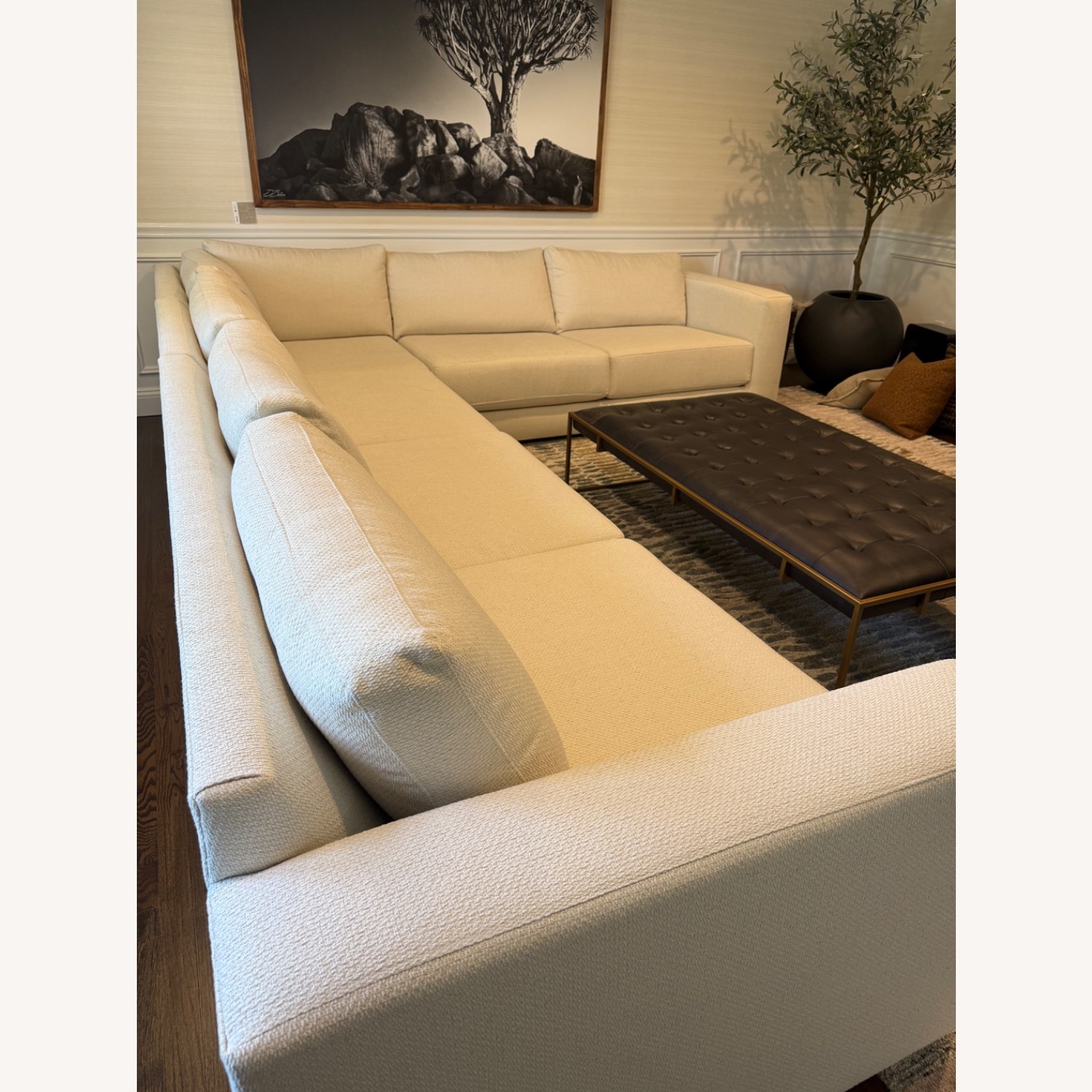 Crate & Barrel White 3+ Piece Sectional - image-2