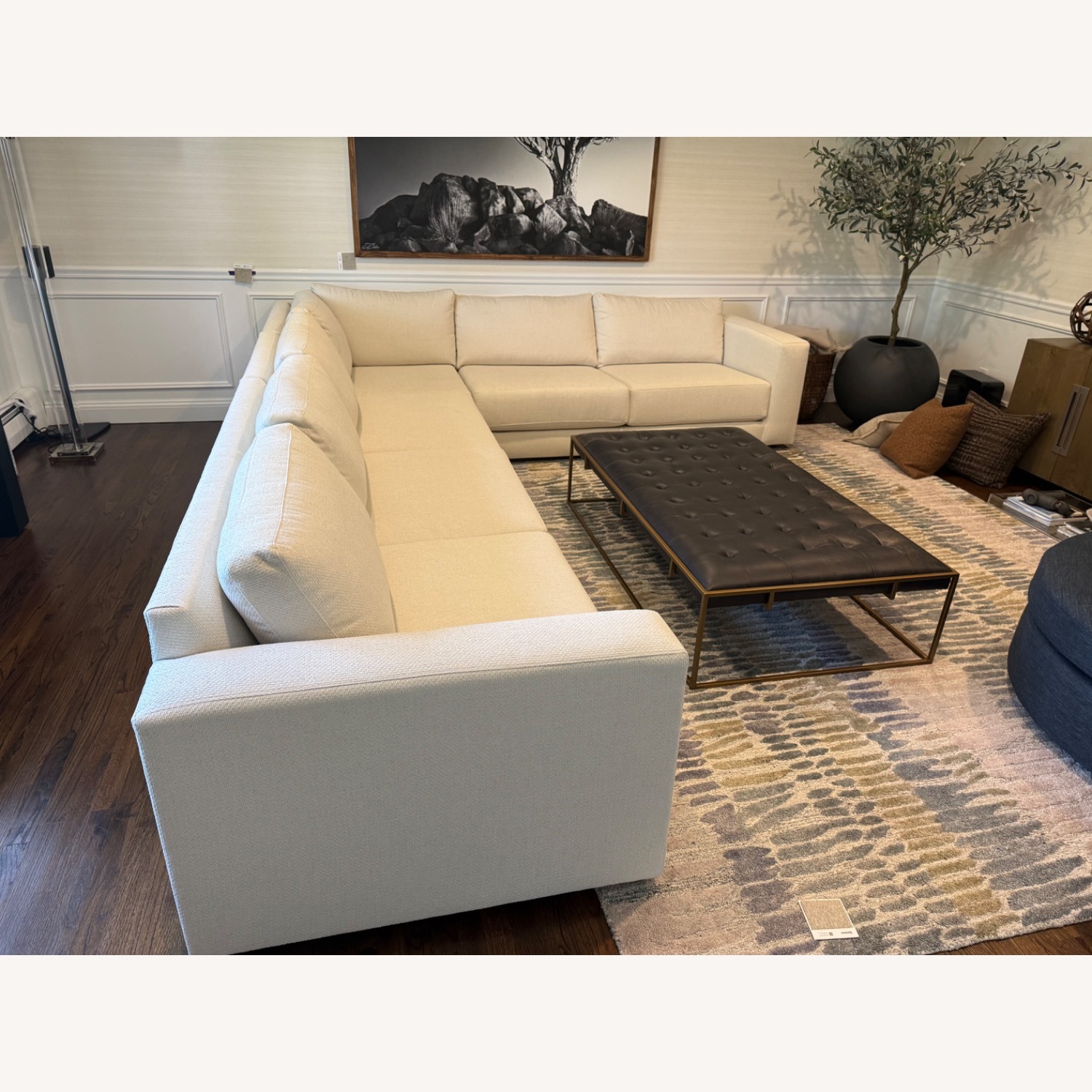 Crate & Barrel White 3+ Piece Sectional - image-3