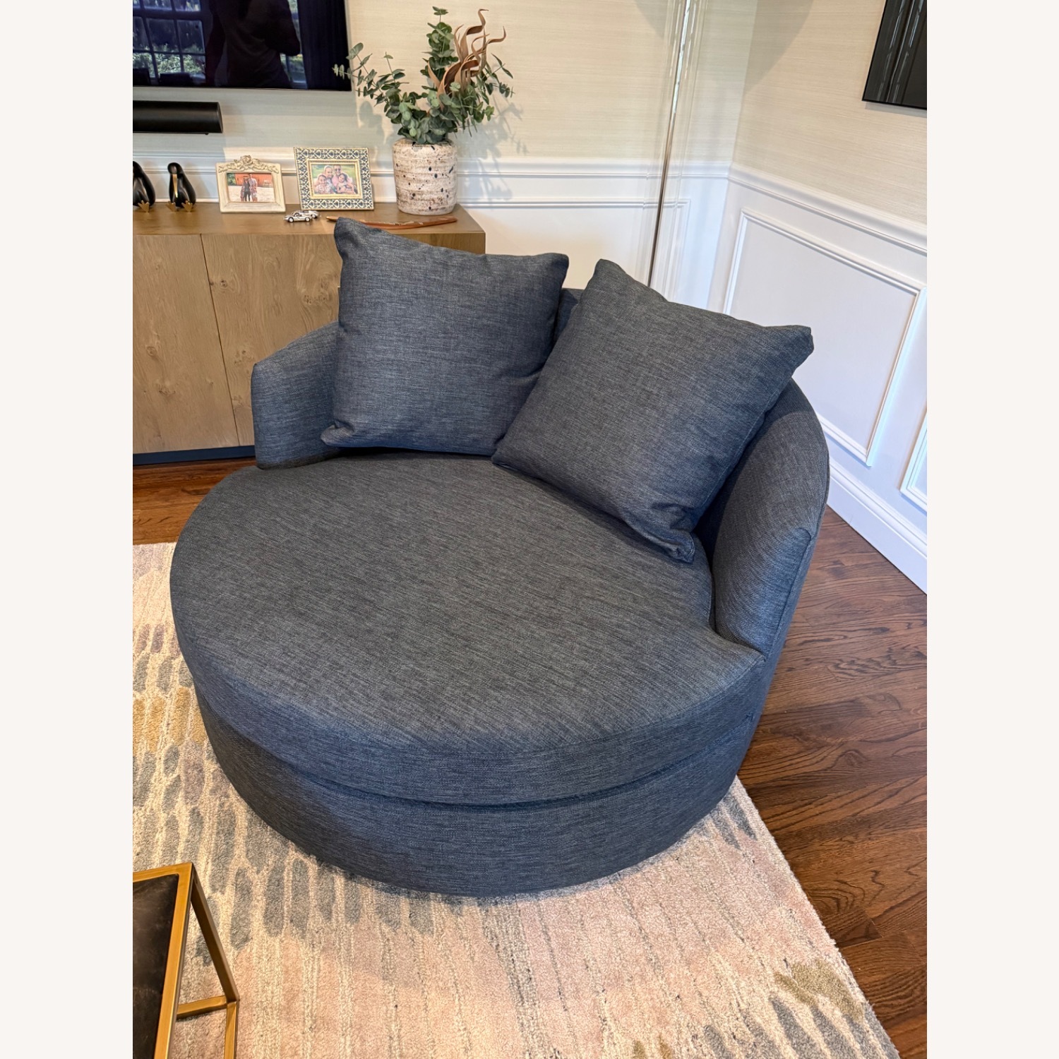 Crate & Barrel Tillie Deep Swivel Chair - image-2