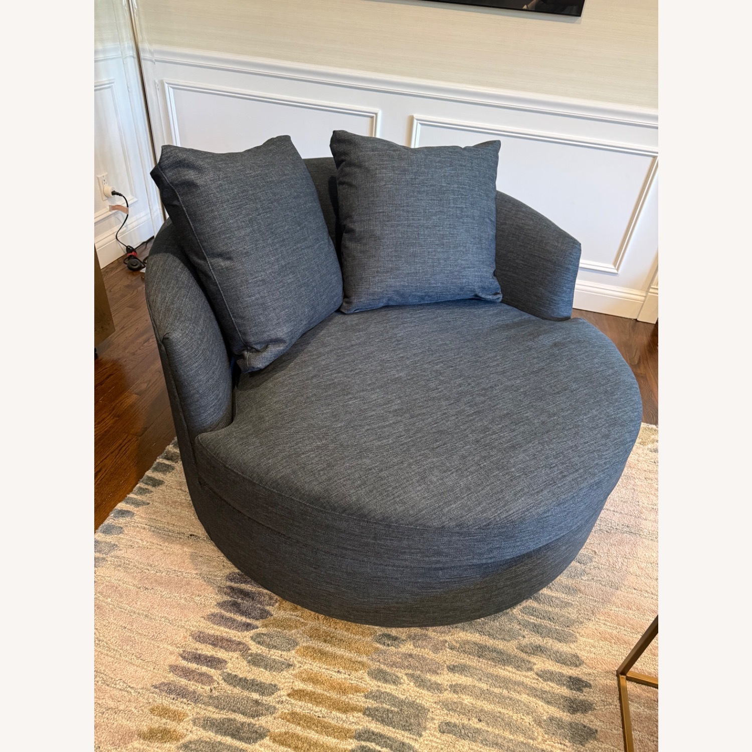 Crate & Barrel Tillie Deep Swivel Chair - image-1