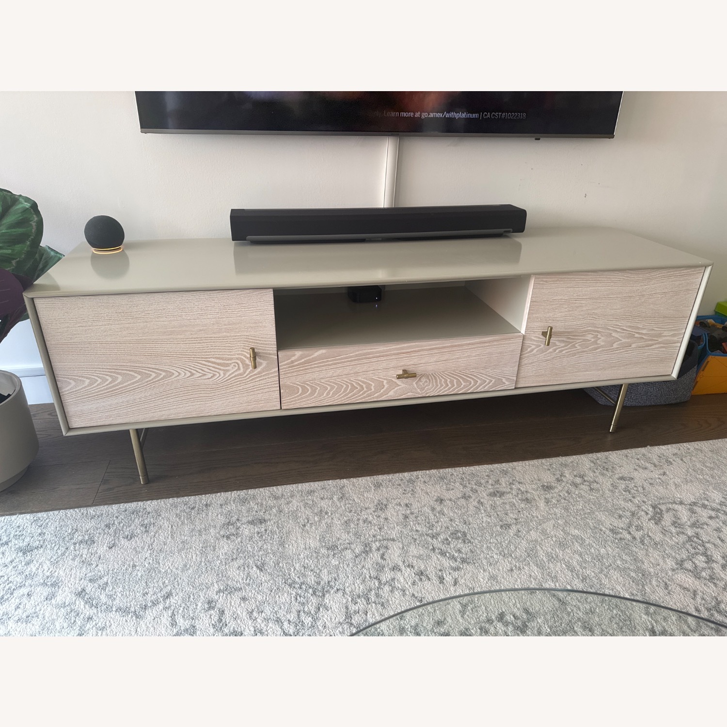 West Elm Modernist Wood & Lacquer Media Console (68"–80") - image-2