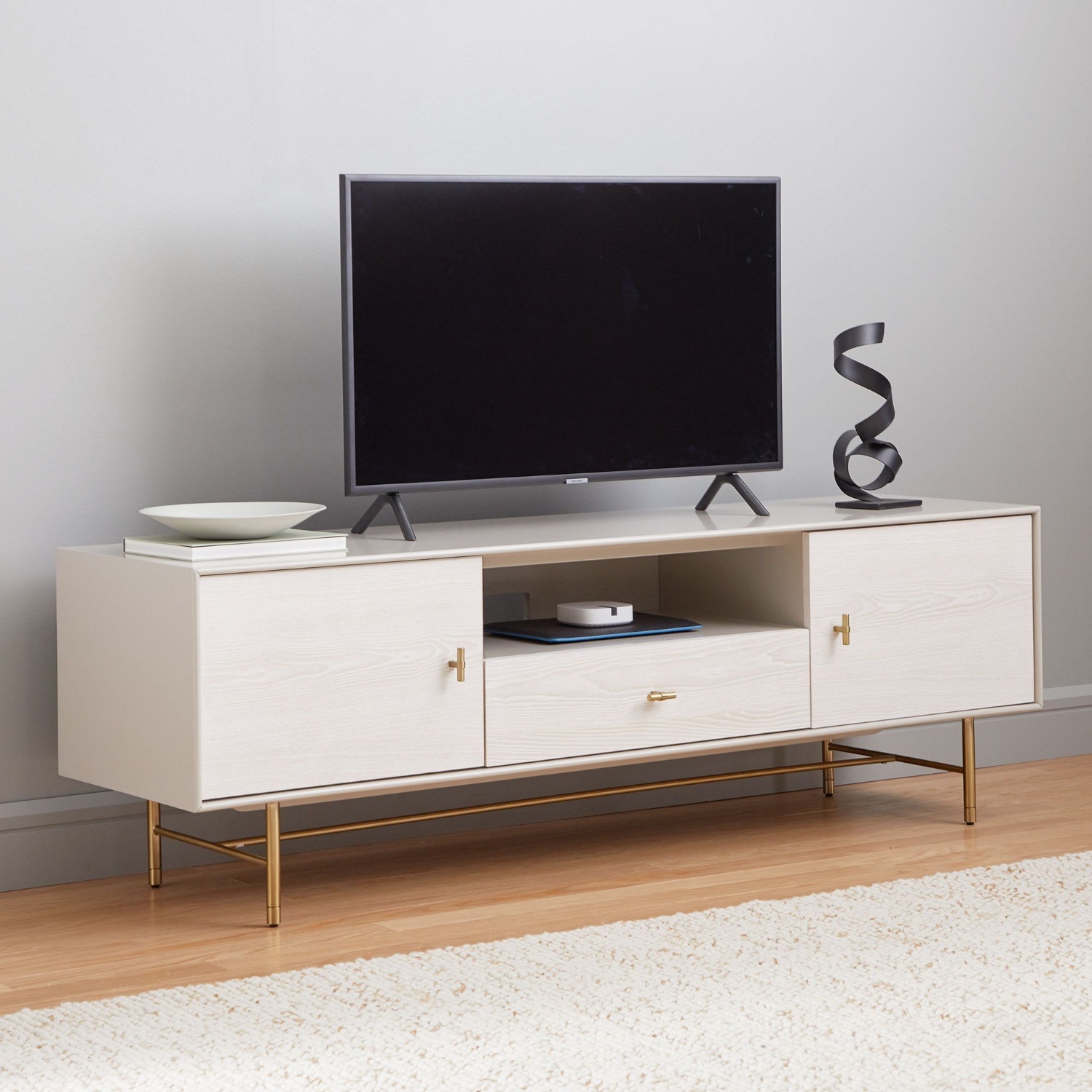 West Elm Modernist Wood & Lacquer Media Console (68"–80") - image-4