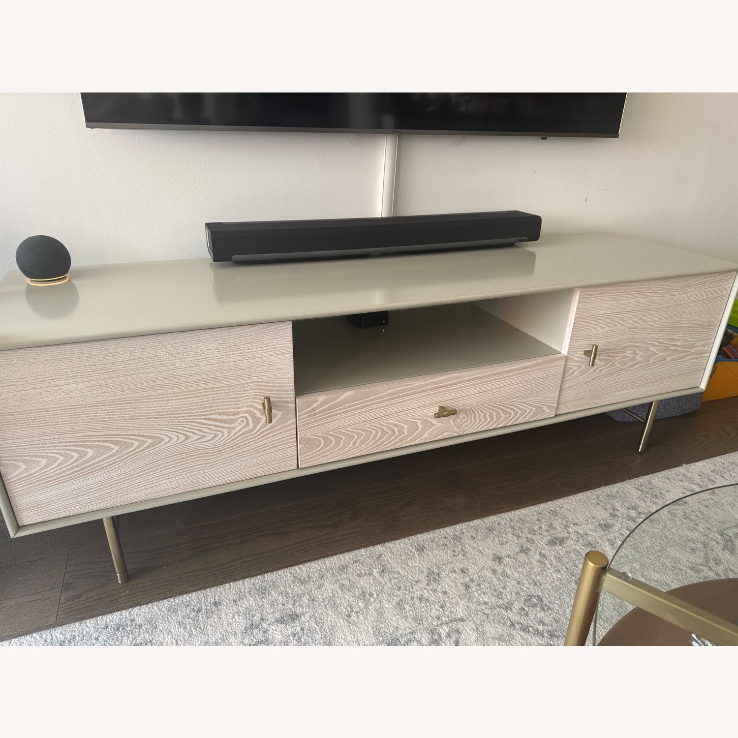 West Elm Modernist Wood & Lacquer Media Console (68"–80") - image-1