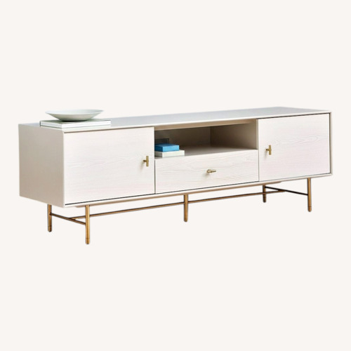 Used West Elm Modernist Wood & Lacquer Media Console (68"–80") for sale on AptDeco
