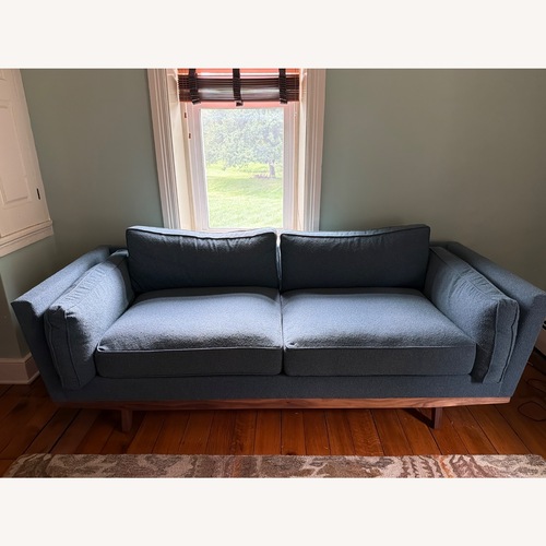 Used Medley Home Kirnik Blue Fabric 3+ Seater Sofa for sale on AptDeco