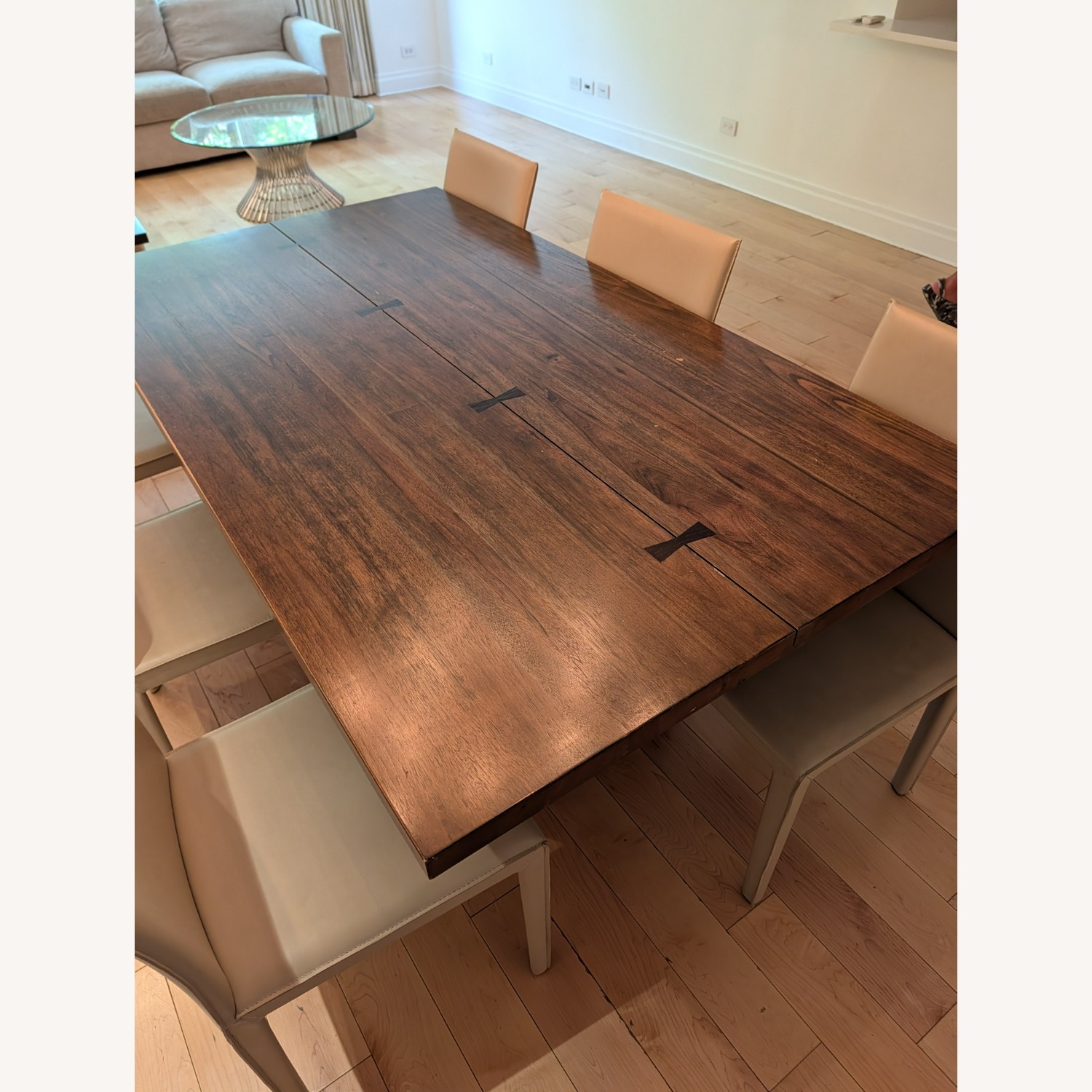Crate & Barrel Monarch Dark Brown Wood Dining Table - image-5