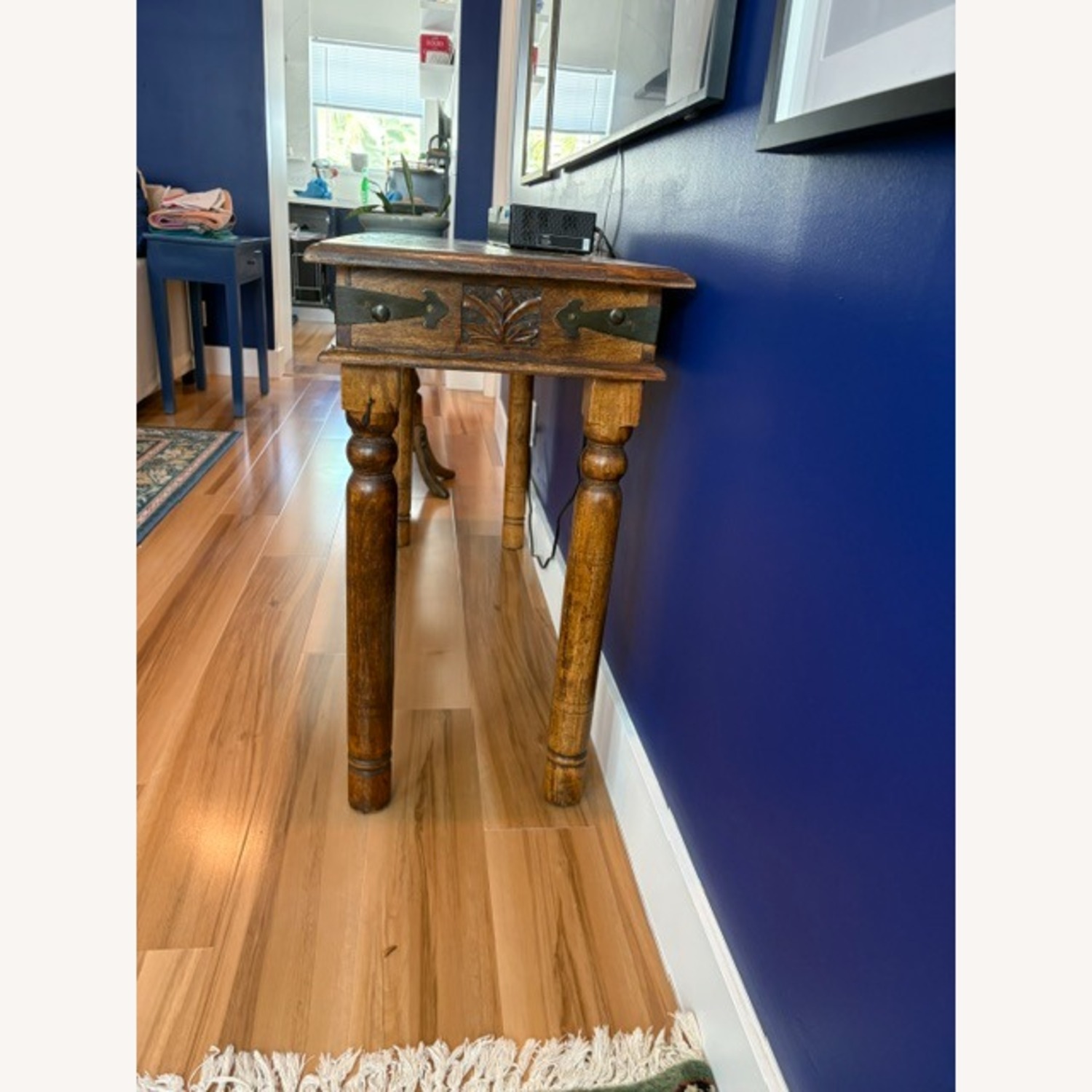Vintage/Antique Finds Carved Wood Console Table - image-3
