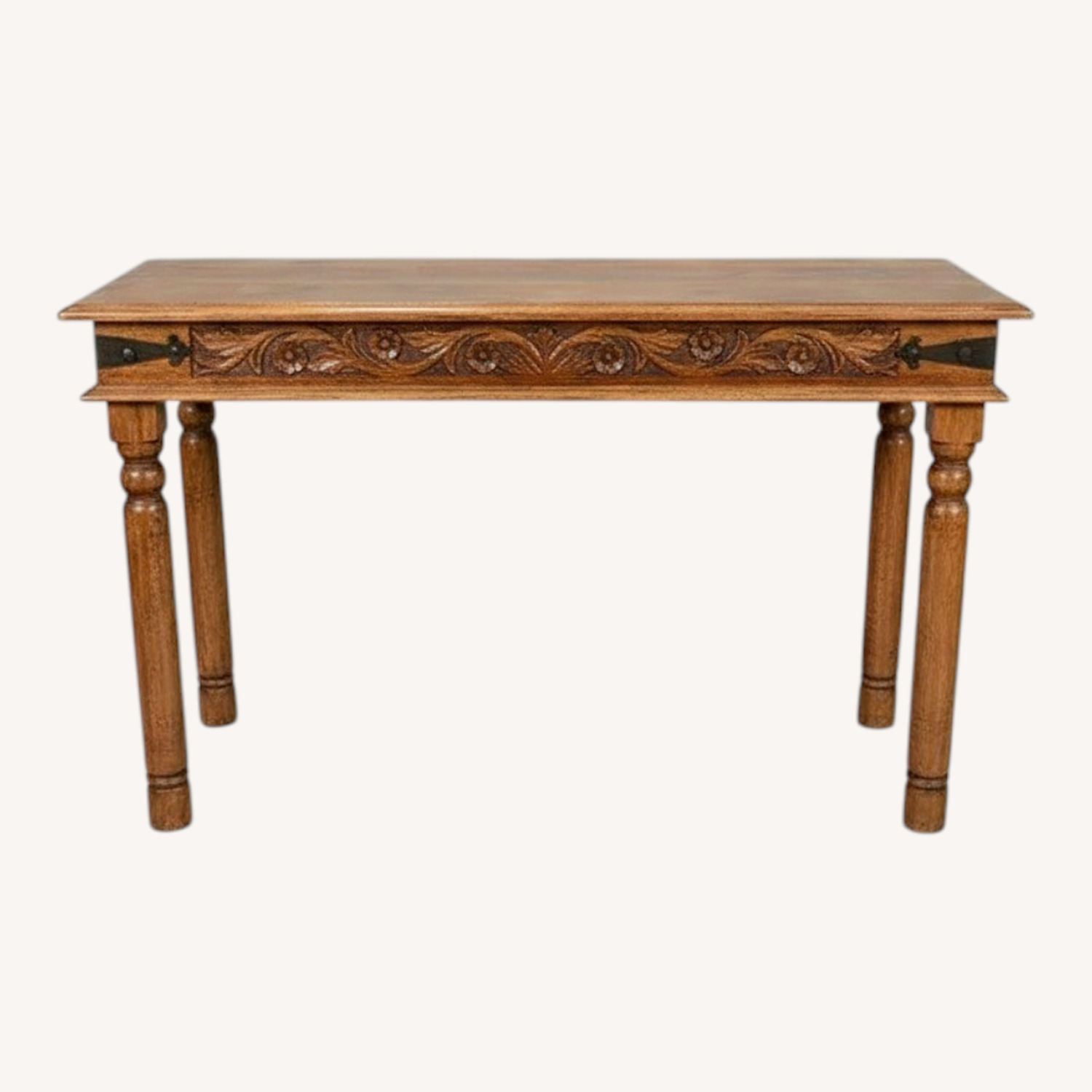 Vintage/Antique Finds Carved Wood Console Table - image-0