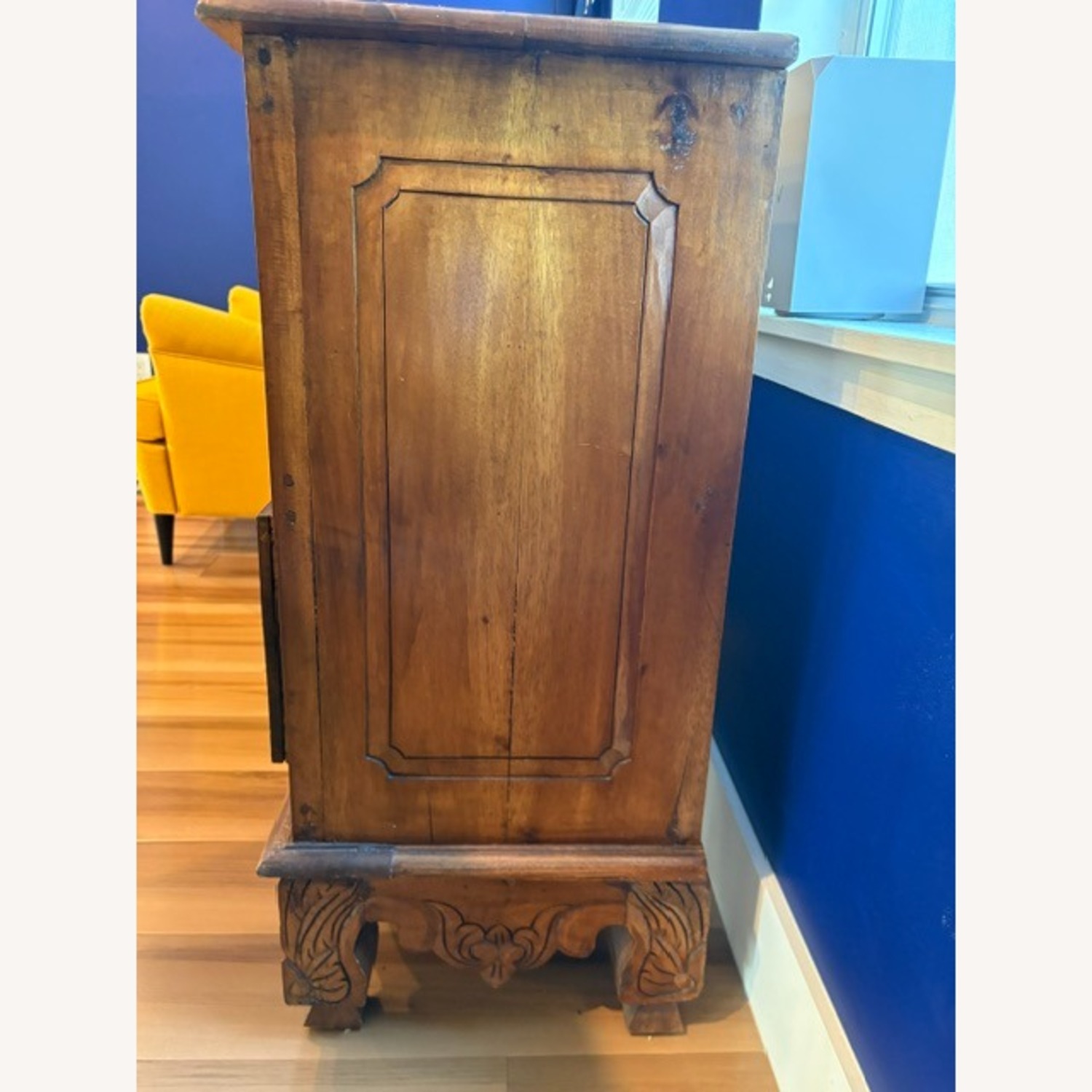 Carved Wooden Chest - image-3