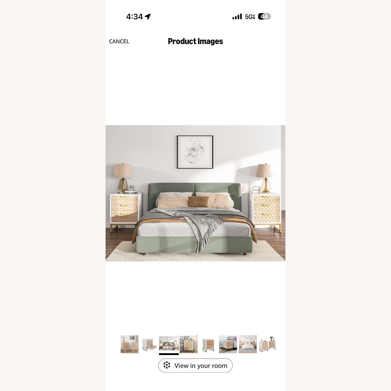 Tribesigns White and Gold Nightstands - image-5