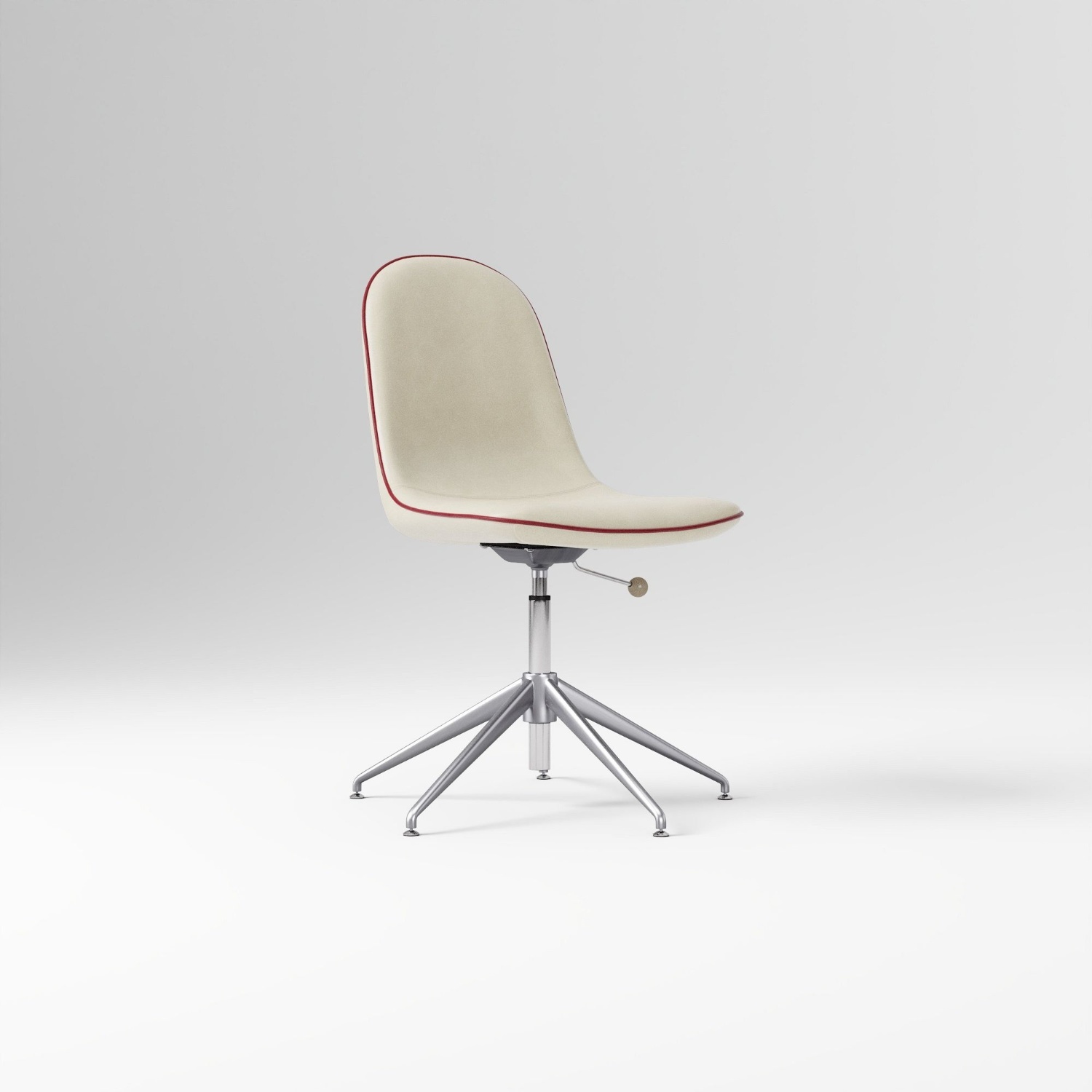 West Elm White Leather Office Chair - image-4