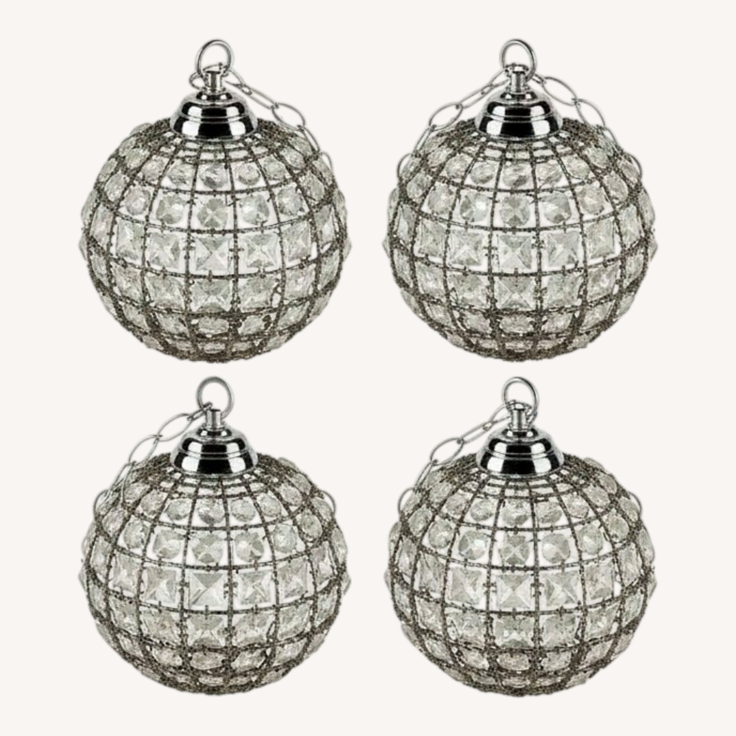 Four Crystal Swag Pendants - image-0