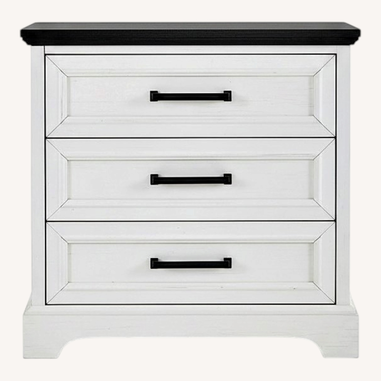 White Wood Nightstand - image-0