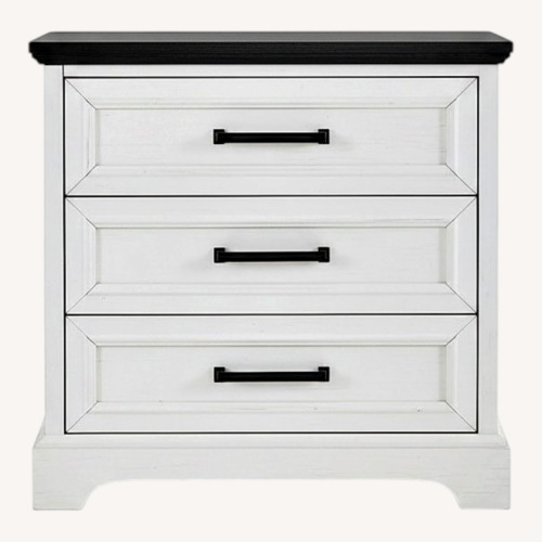 Used White Wood Nightstand for sale on AptDeco