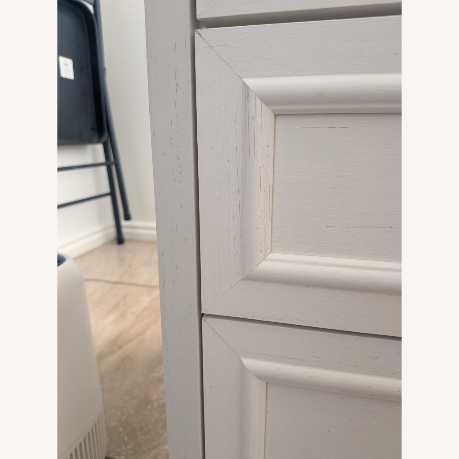 White Wood Nightstand - image-4