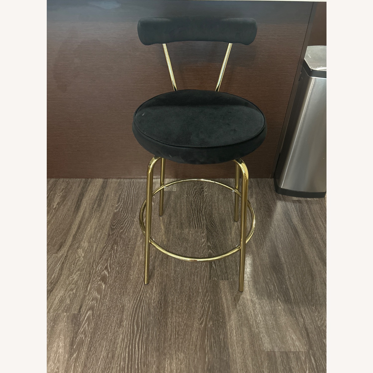 LumiSource Rhonda Glam Black Fabric Stools - image-2