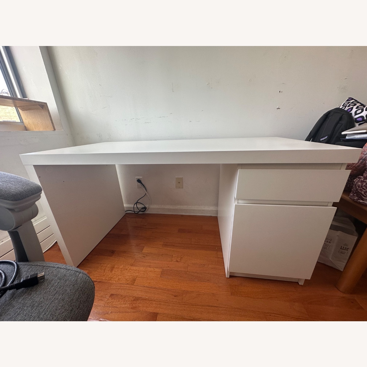 IKEA MALM White Desk - image-2