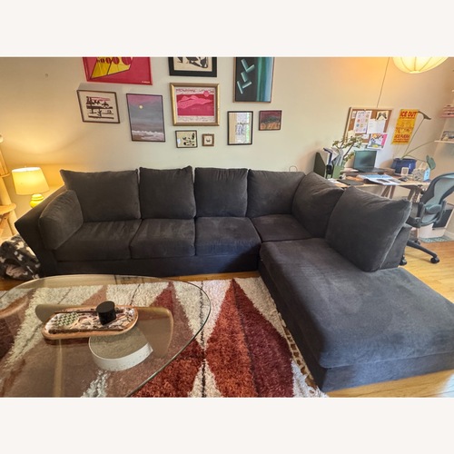 Used Bob's Discount Furniture 2 Piece Sectional for sale on AptDeco