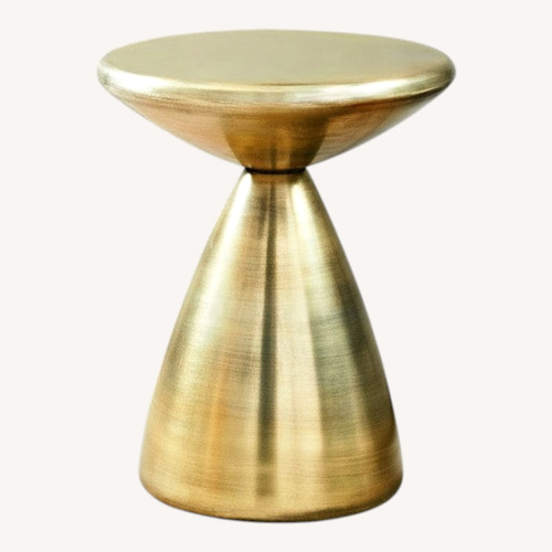 Used West Elm Antique Brass Cosmo Side Table for sale on AptDeco