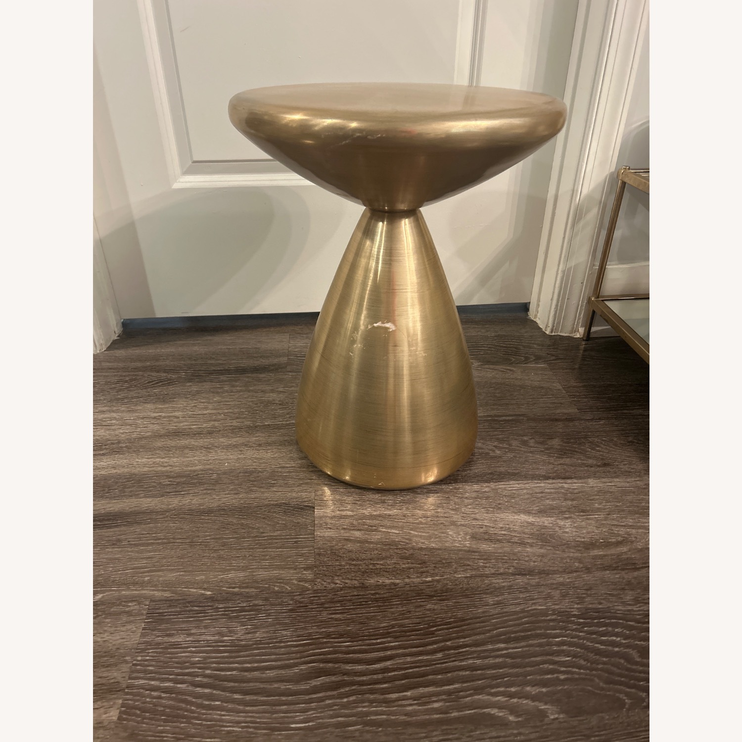West Elm Antique Brass Cosmo Side Table - image-3
