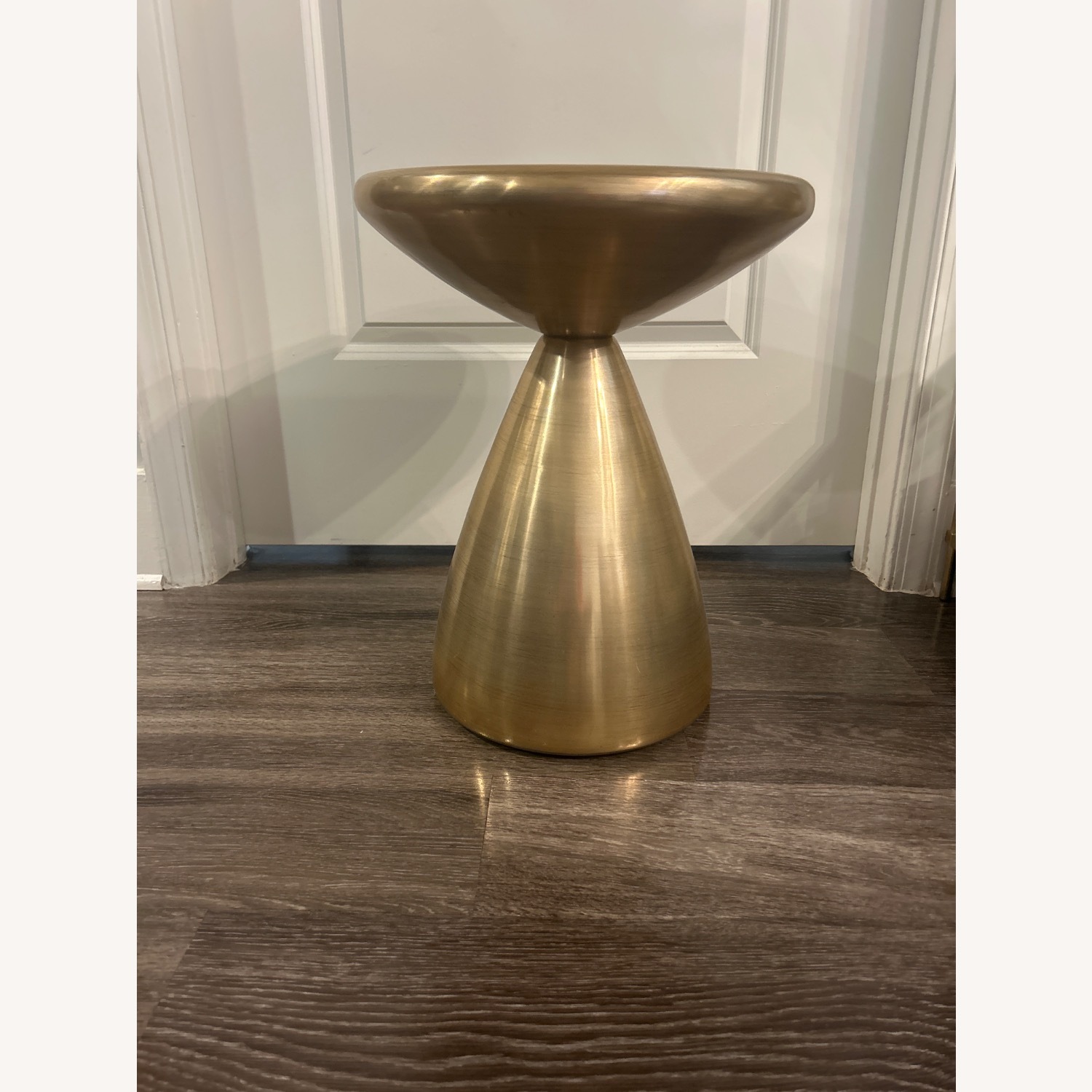West Elm Antique Brass Cosmo Side Table - image-1
