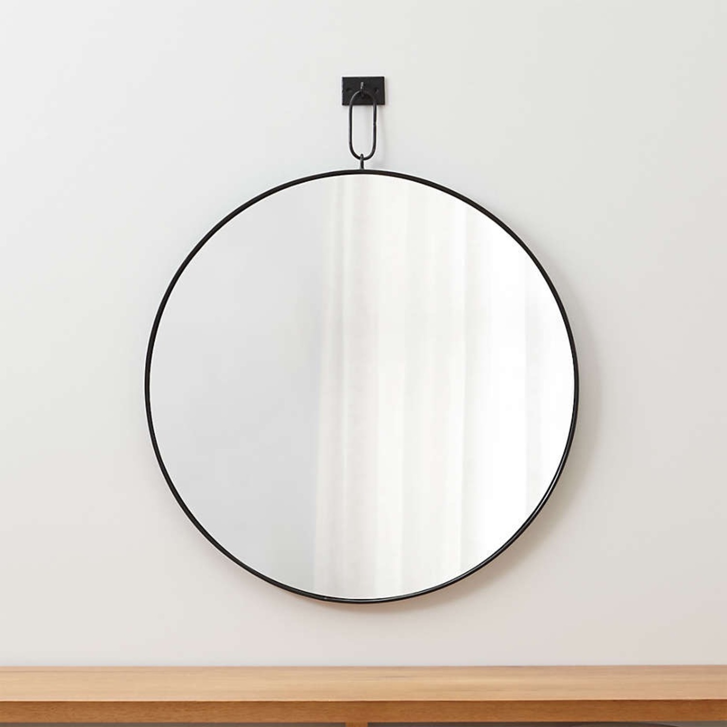 Crate & Barrel Odin Iron Large Pendant Mirror - image-3