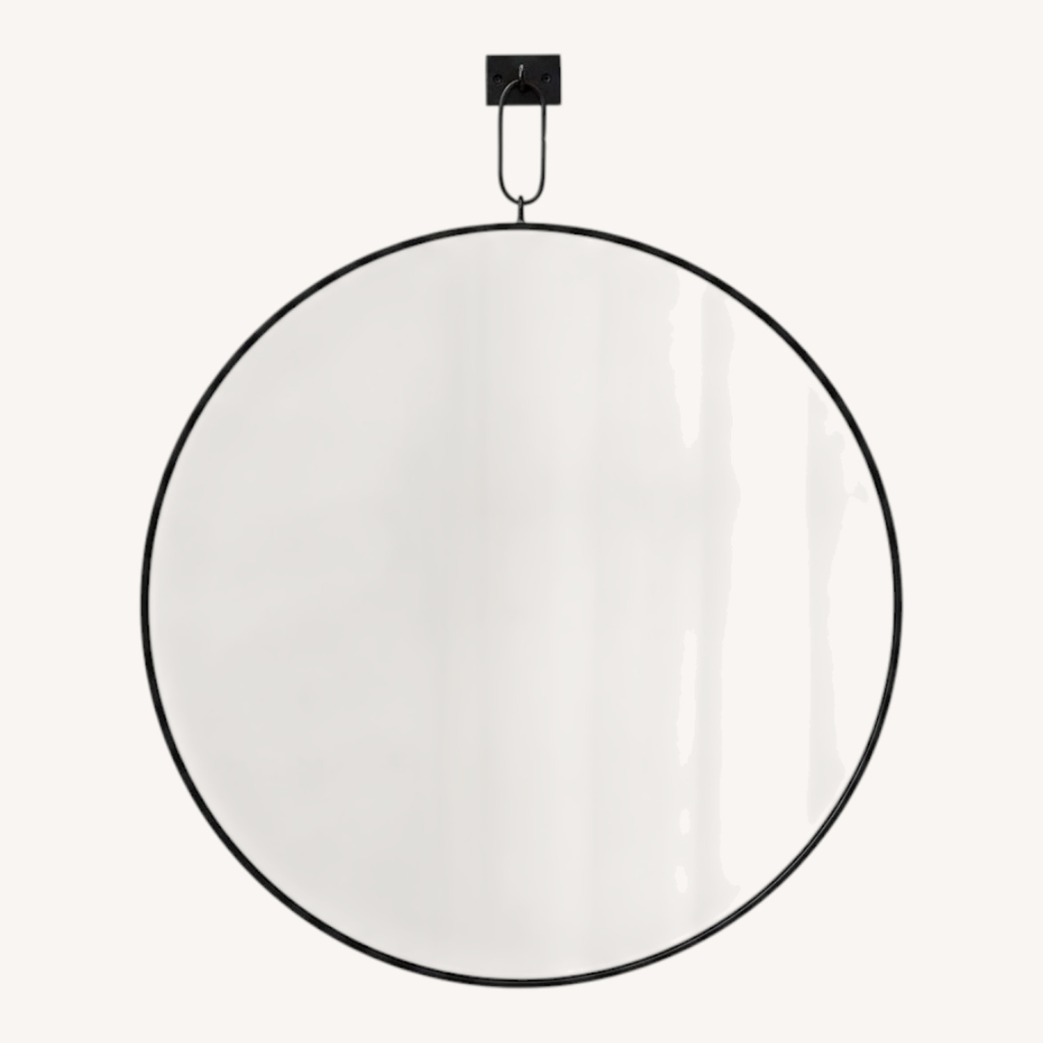 Crate & Barrel Odin Iron Large Pendant Mirror - image-0
