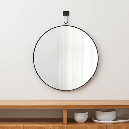 Used Crate & Barrel Odin Iron Large Pendant Mirror for sale on AptDeco