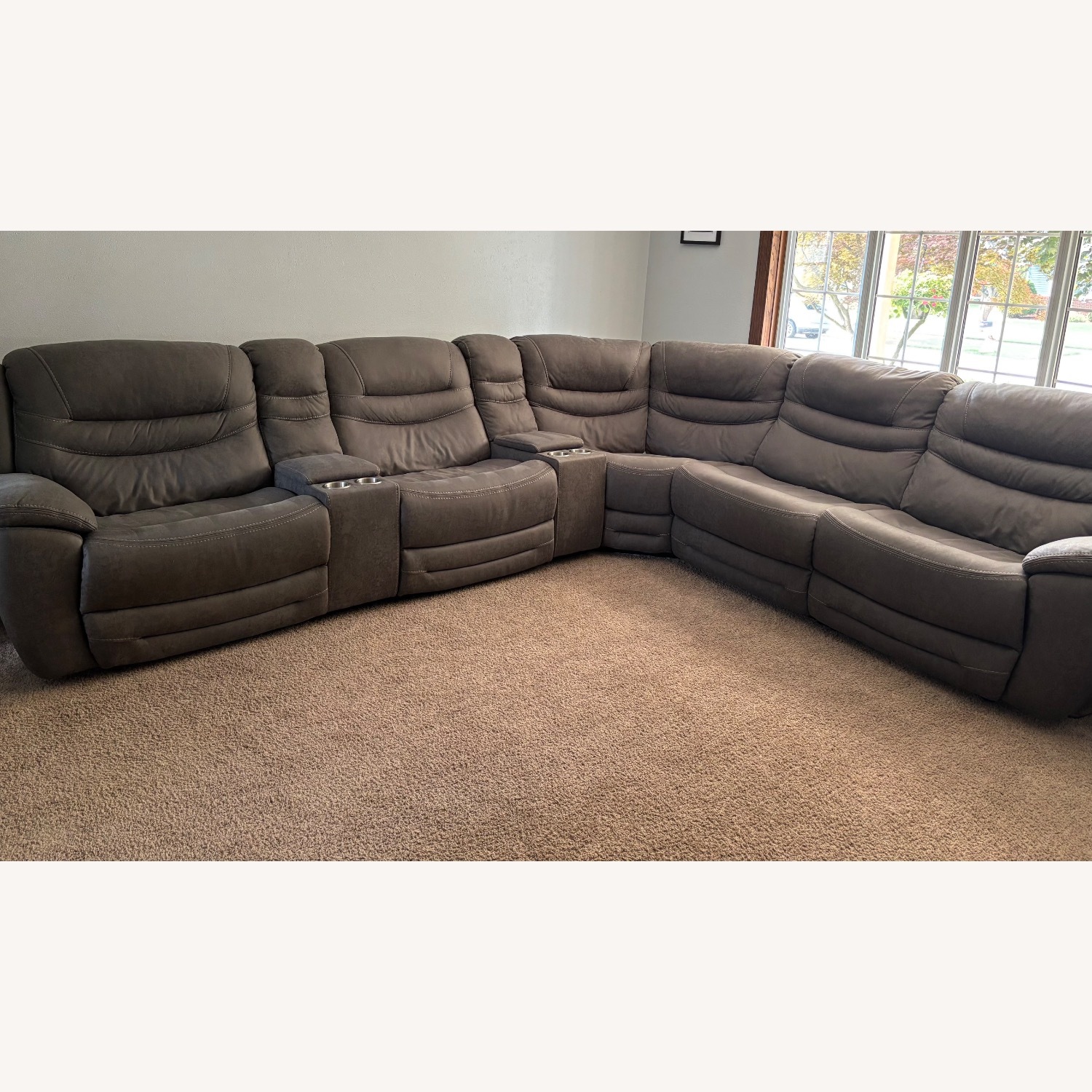 Furniture Row Dark Gray 3+ Piece Sectional - image-5