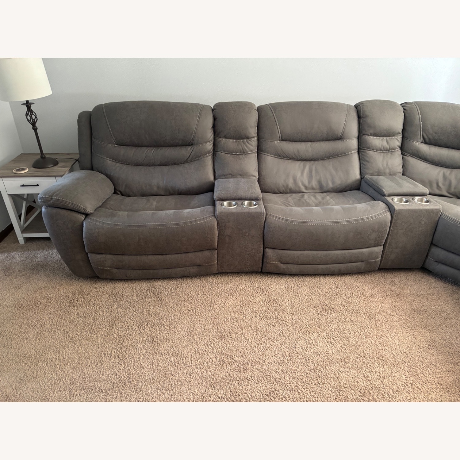 Furniture Row Dark Gray 3+ Piece Sectional - image-4