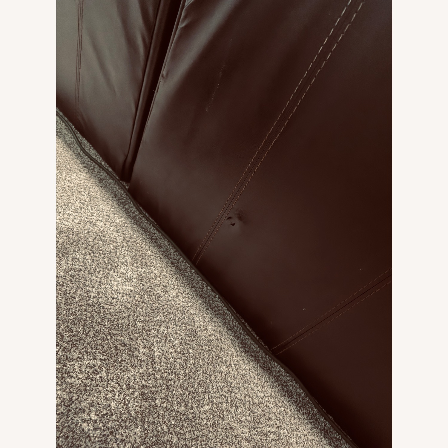Dark Brown Genuine Leather Sectional - image-4