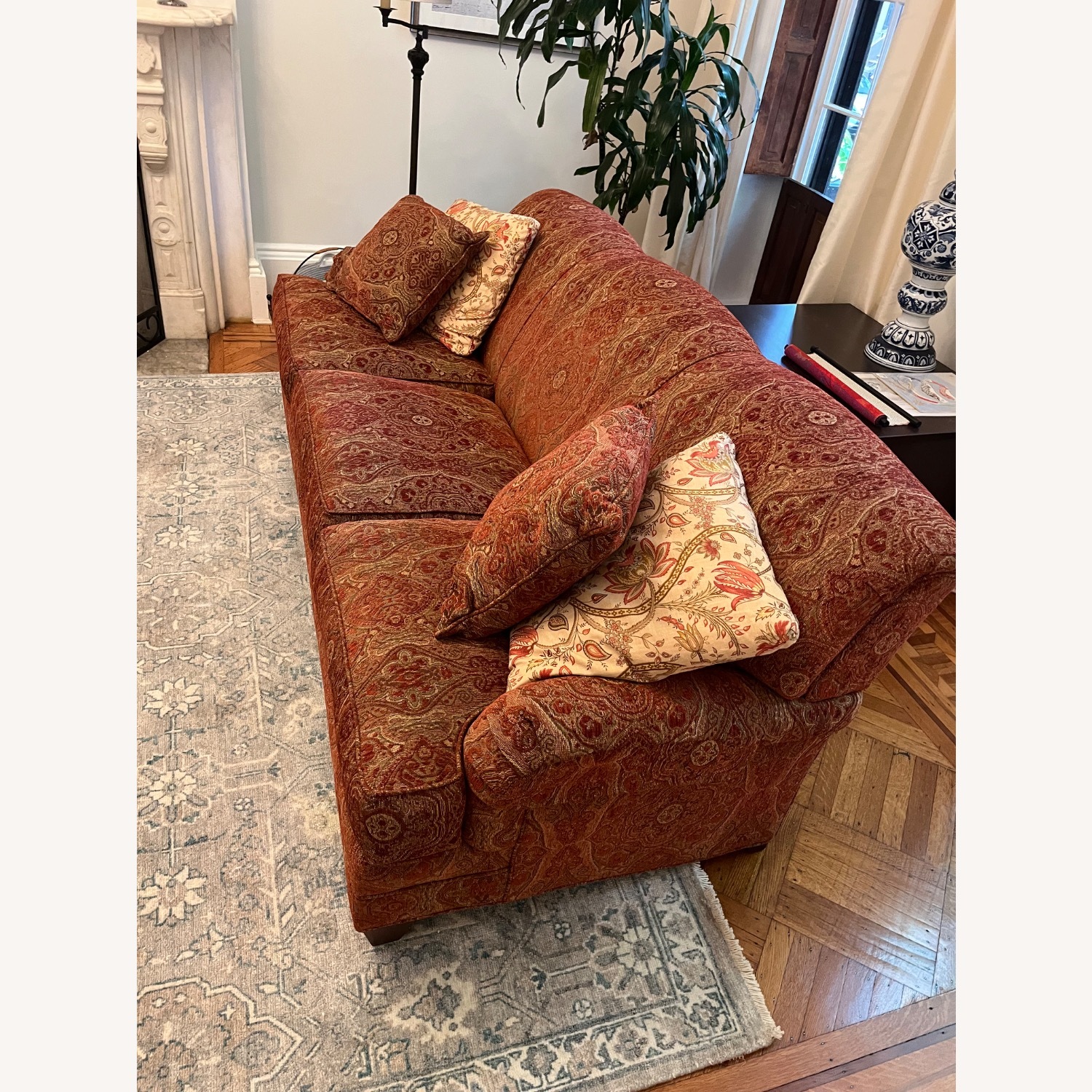 Ethan Allen Classic Rolled Arm 3+ Seater Sofa - image-2