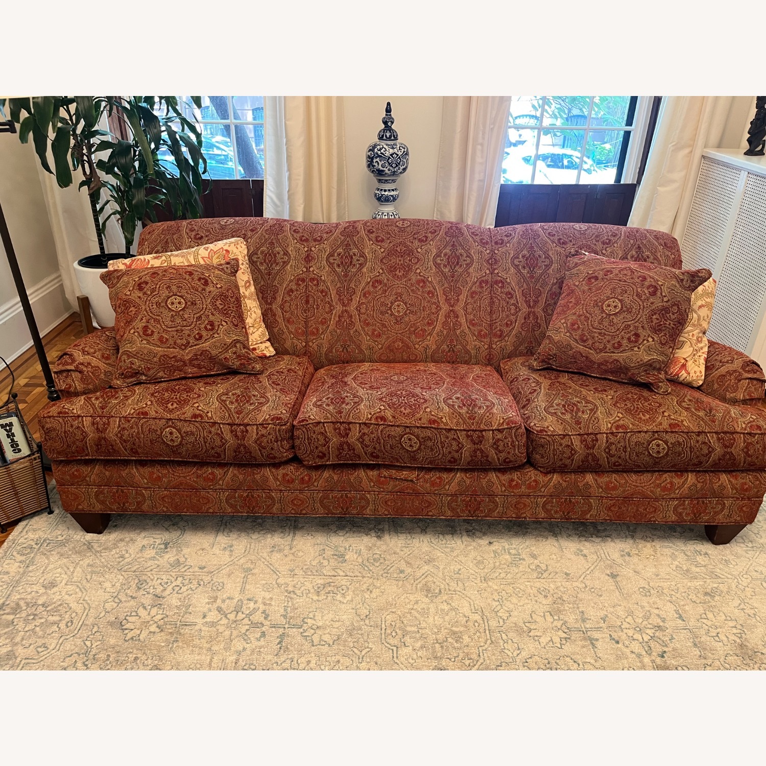 Ethan Allen Classic Rolled Arm 3+ Seater Sofa - image-1