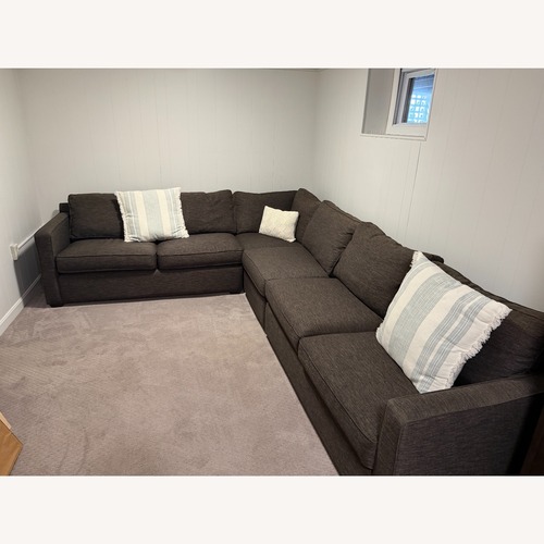 Used Crate & Barrel Dark Gray 5 Piece Sectional for sale on AptDeco