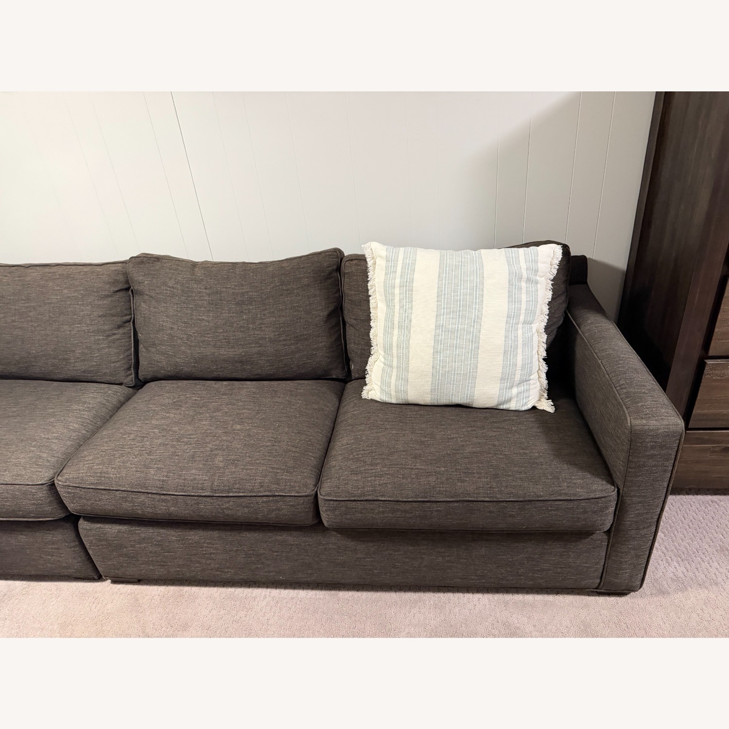 Crate & Barrel Dark Gray 5 Piece Sectional - image-4