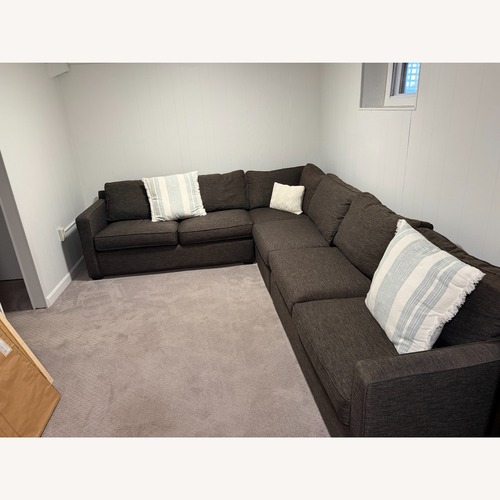 Used Crate & Barrel Dark Gray 5 Piece Sectional for sale on AptDeco