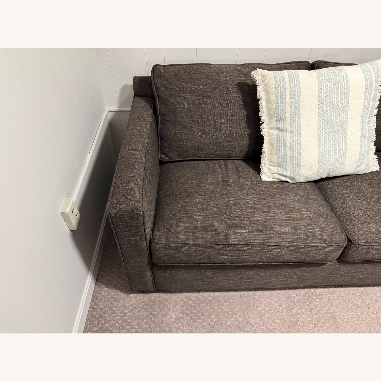 Crate & Barrel Dark Gray 5 Piece Sectional - image-5