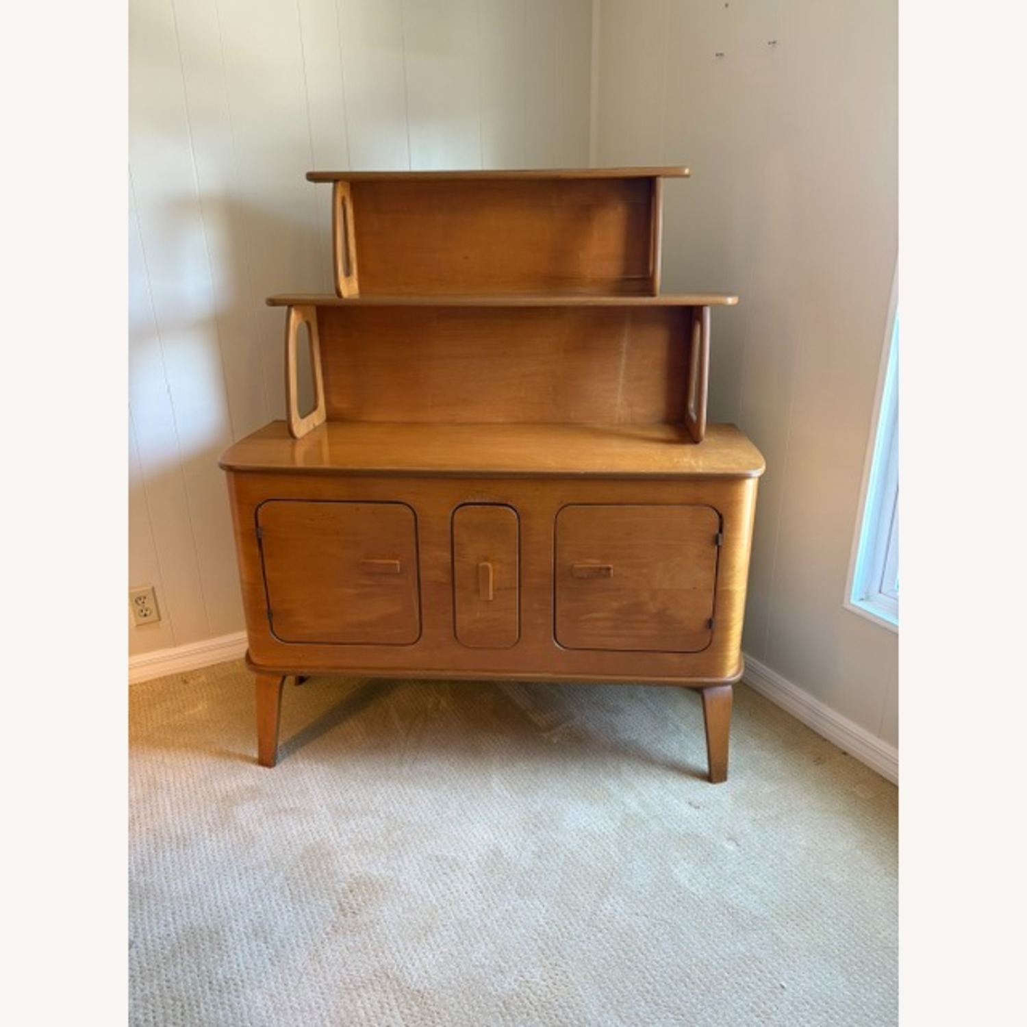 1940s Bentwood Sideboard Two-Tier Hutch - image-1