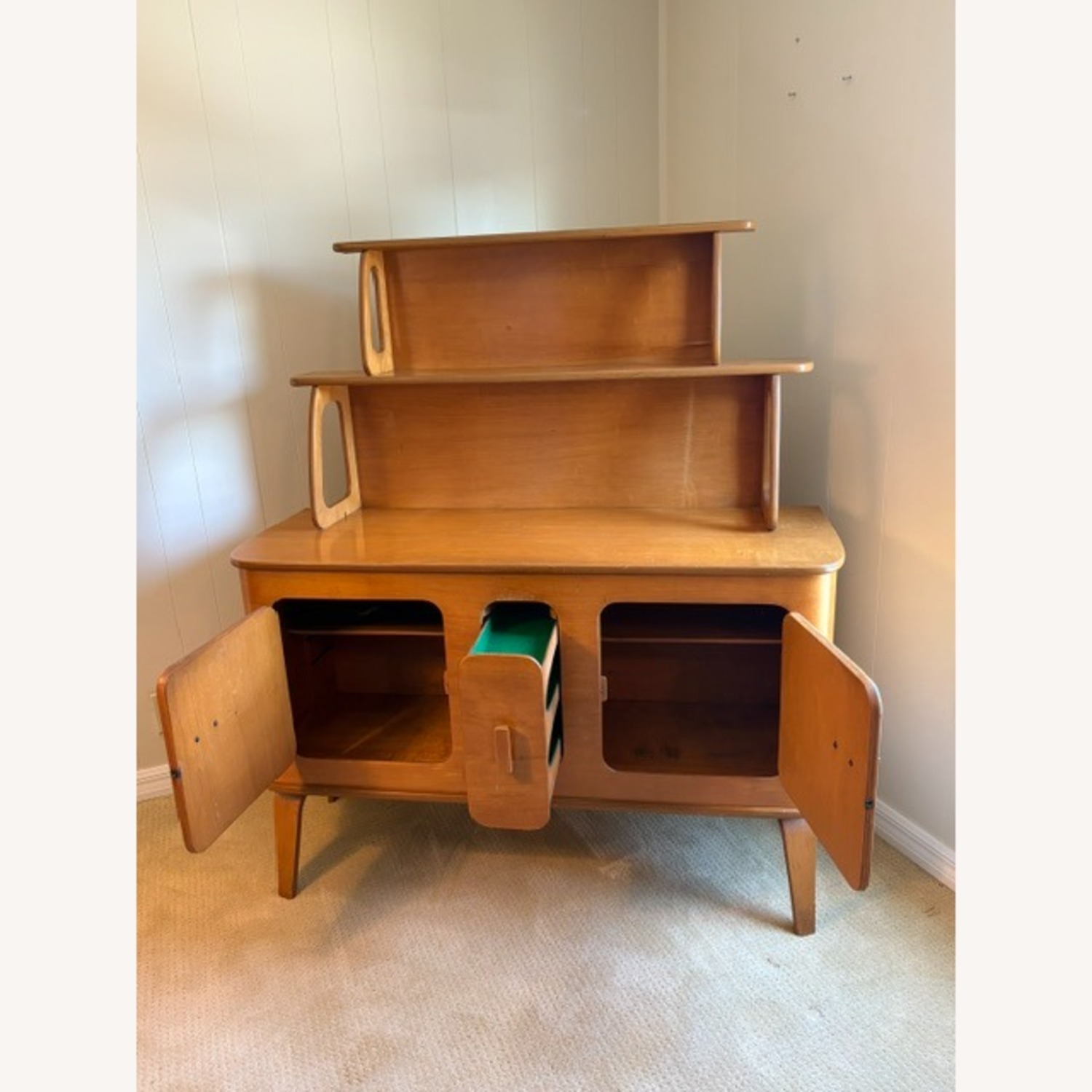1940s Bentwood Sideboard Two-Tier Hutch - image-2