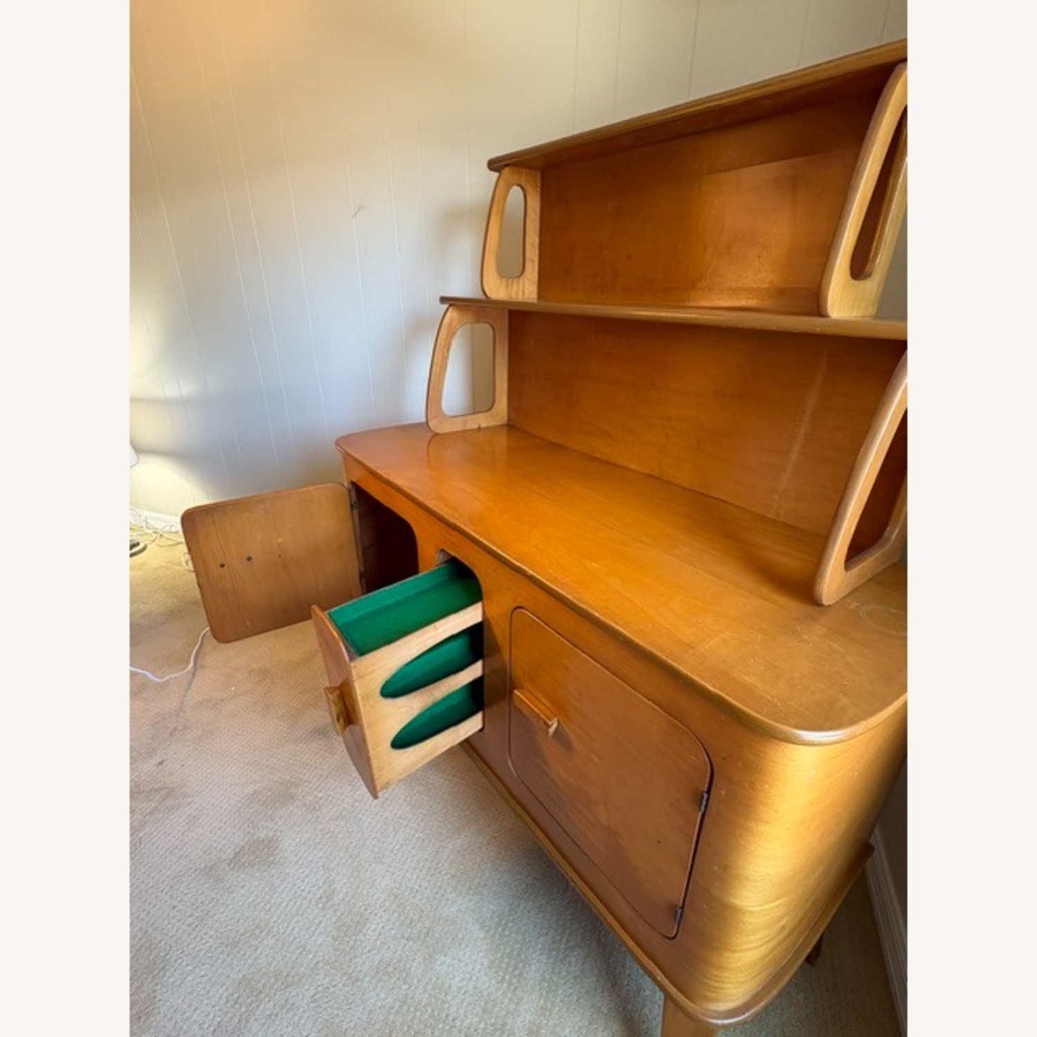 1940s Bentwood Sideboard Two-Tier Hutch - image-3