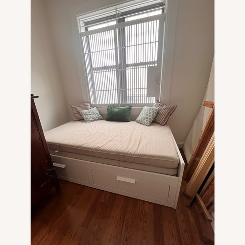 Used IKEA Brimnes White Wood Daybed for sale on AptDeco