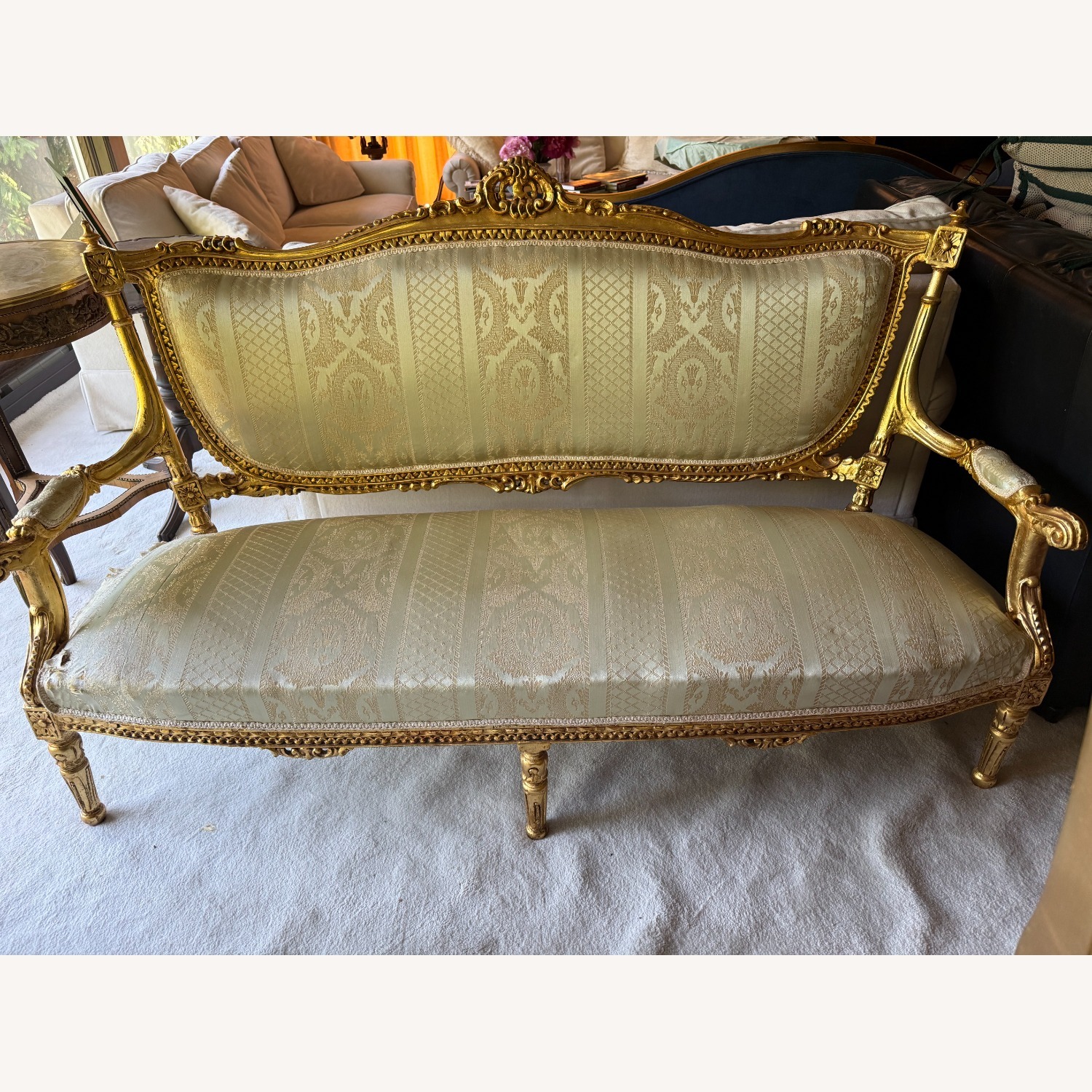 Vintage Gold Couch - image-1